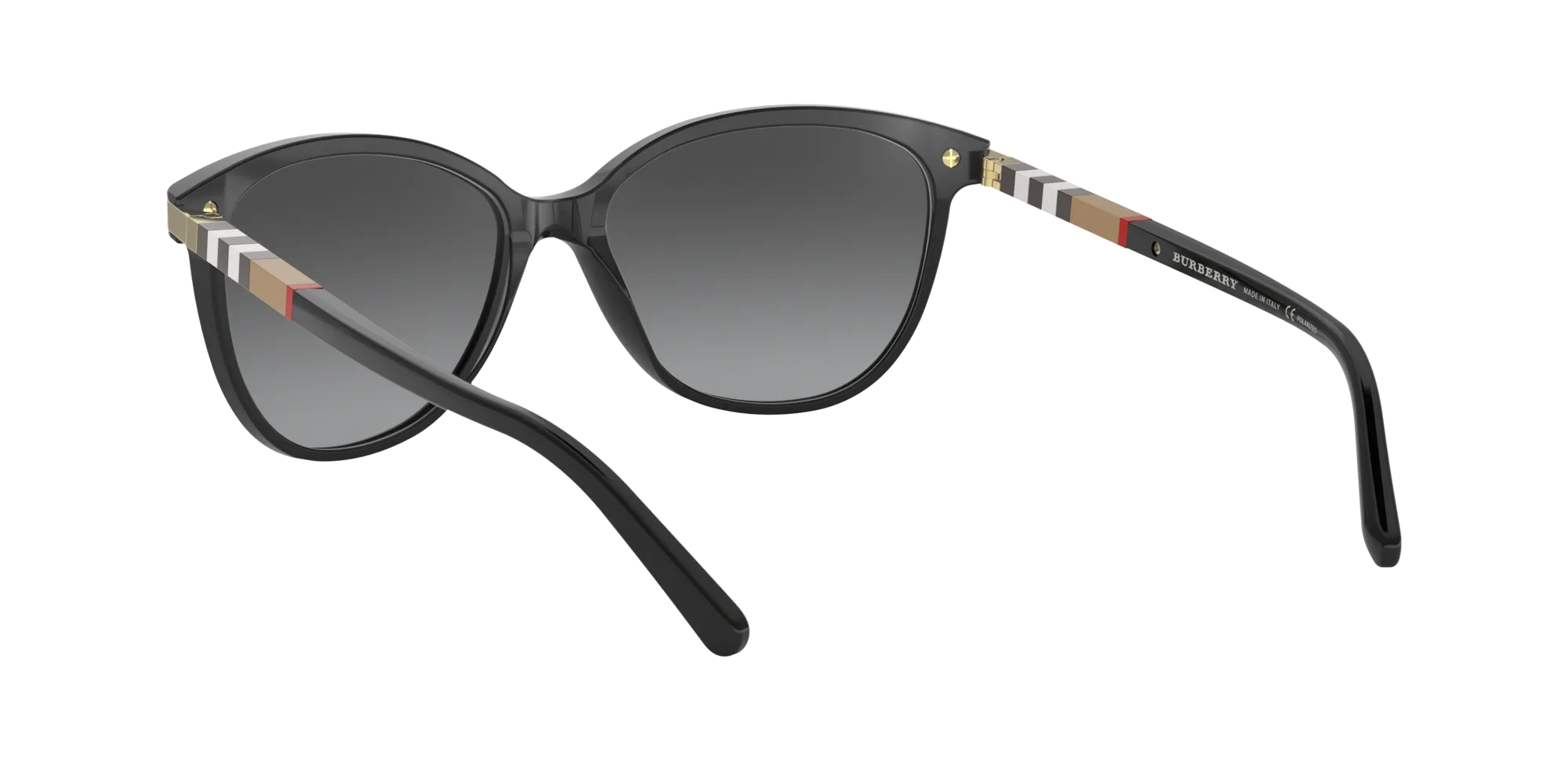 Burberry BE4216 3001T3 Occhiali da sole Acetato Nero Grigio Cat Eye Polarizzata - immagine 4
