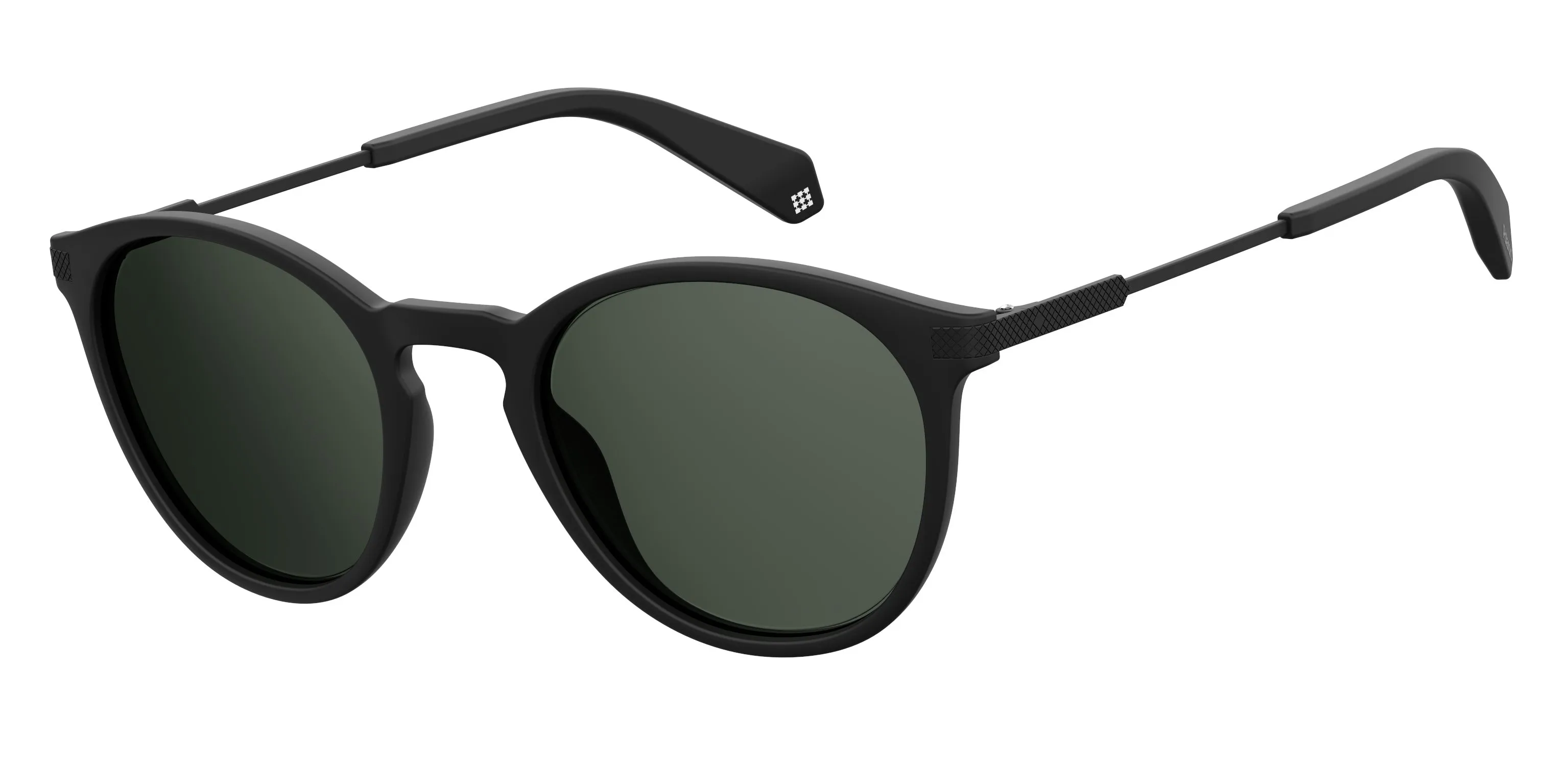 Polaroid PLD 2062/S 003/M9 Occhiali da sole Plastica Nero-opaco Grigio Rotonda Polarizzata - immagine 1