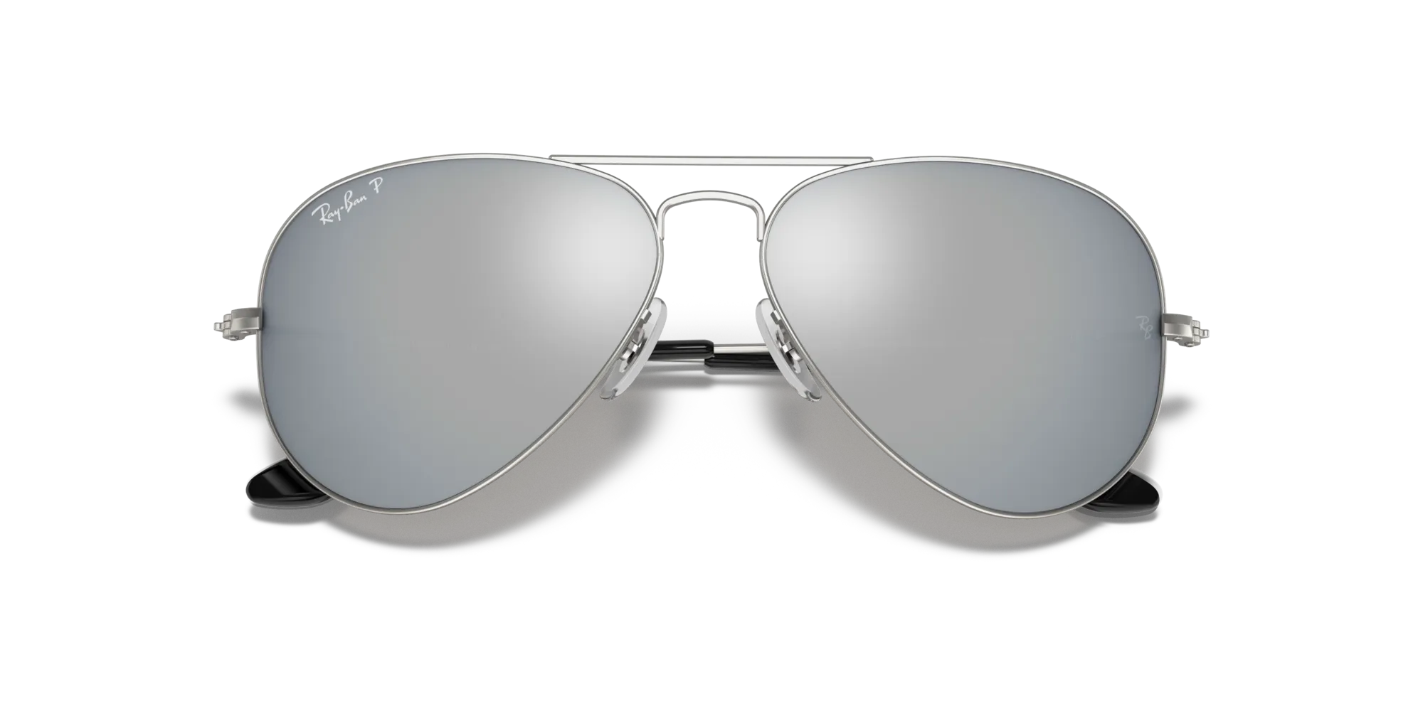 Ray - Ban RB3025 AVIATOR 019/W3 Occhiali da sole Metallo Argento Grigio Pilot Polarizzata - immagine 2