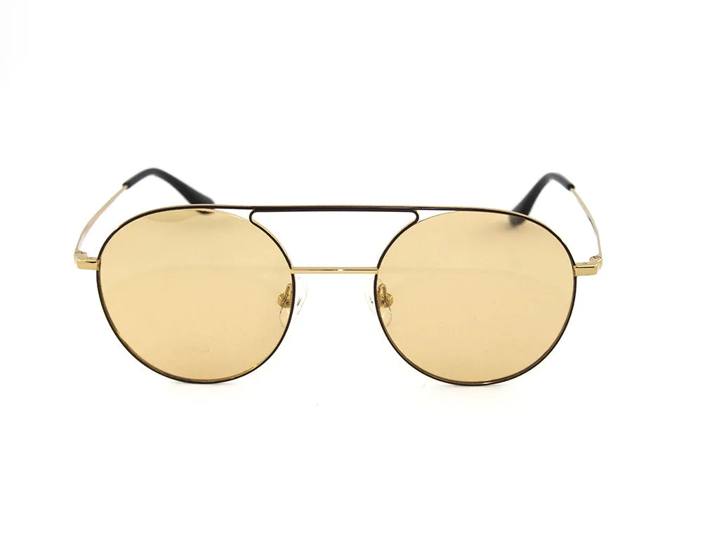 Exit+ Unisex EX375 C.0142 Occhiali da sole Metallo Oro Rotonda Normale - immagine 2