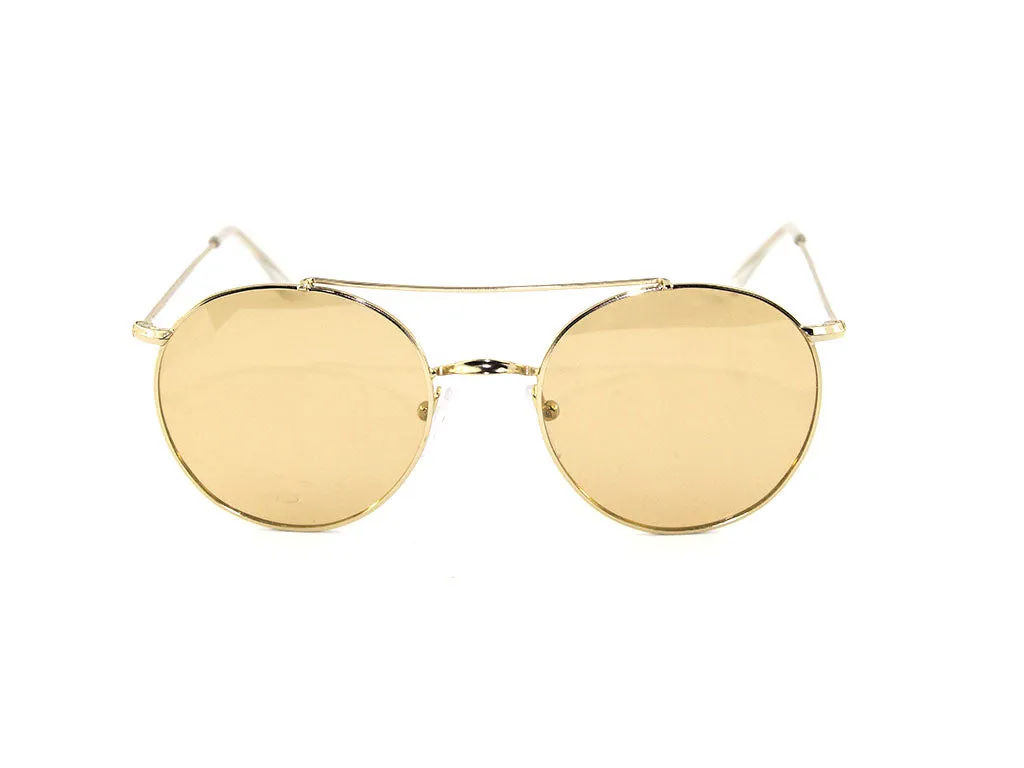 Exit+ Unisex EX363 C.01 Occhiali da sole Metallo Oro Rotonda Normale - immagine 2