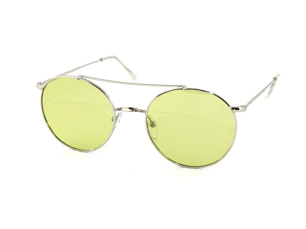 Exit+ Unisex EX362 C.02 Occhiali da sole Metallo Argento Rotonda Normale - immagine 1