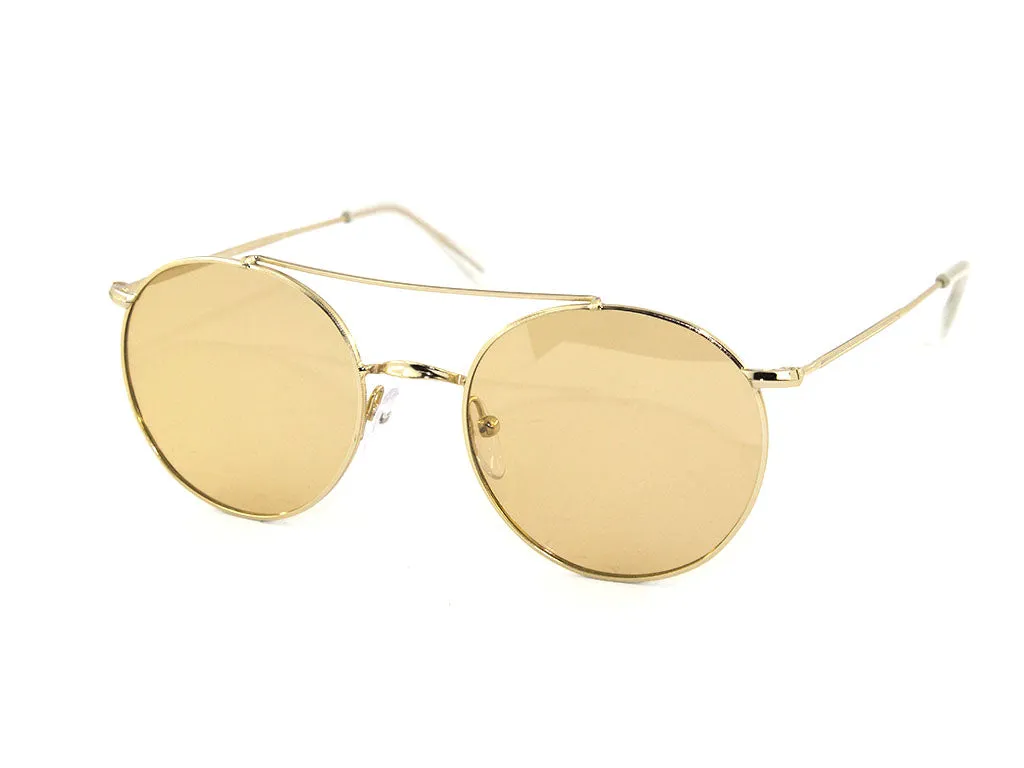 Exit+ Unisex EX362 C.01 Occhiali da sole Metallo Oro Rotonda Normale - immagine 1
