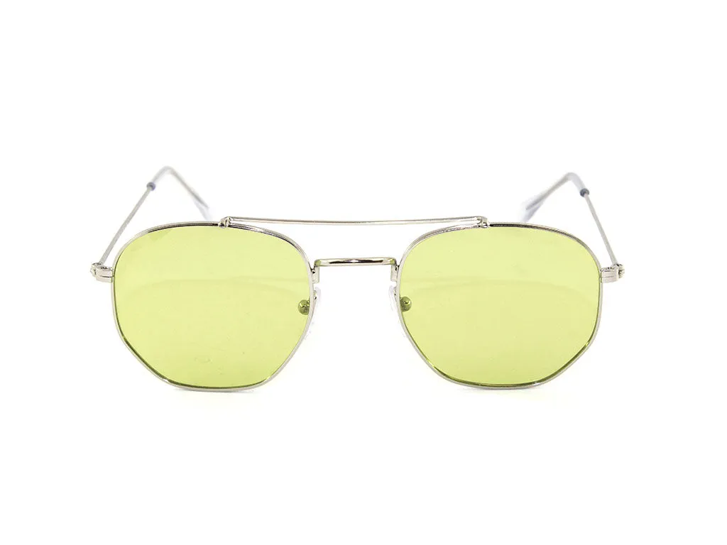 Exit+ Unisex EX361 C.02 Occhiali da sole Metallo Argento Geometrica Normale - immagine 2