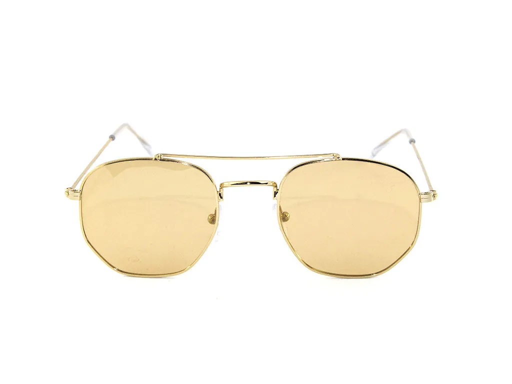 Exit+ Unisex EX361 C.01 Occhiali da sole Metallo Oro Geometrica Normale - immagine 2