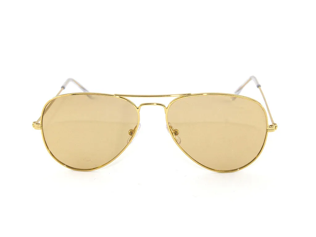 Exit+ Unisex EX358 C.01 Occhiali da sole Metallo Oro Pilot Normale - immagine 2