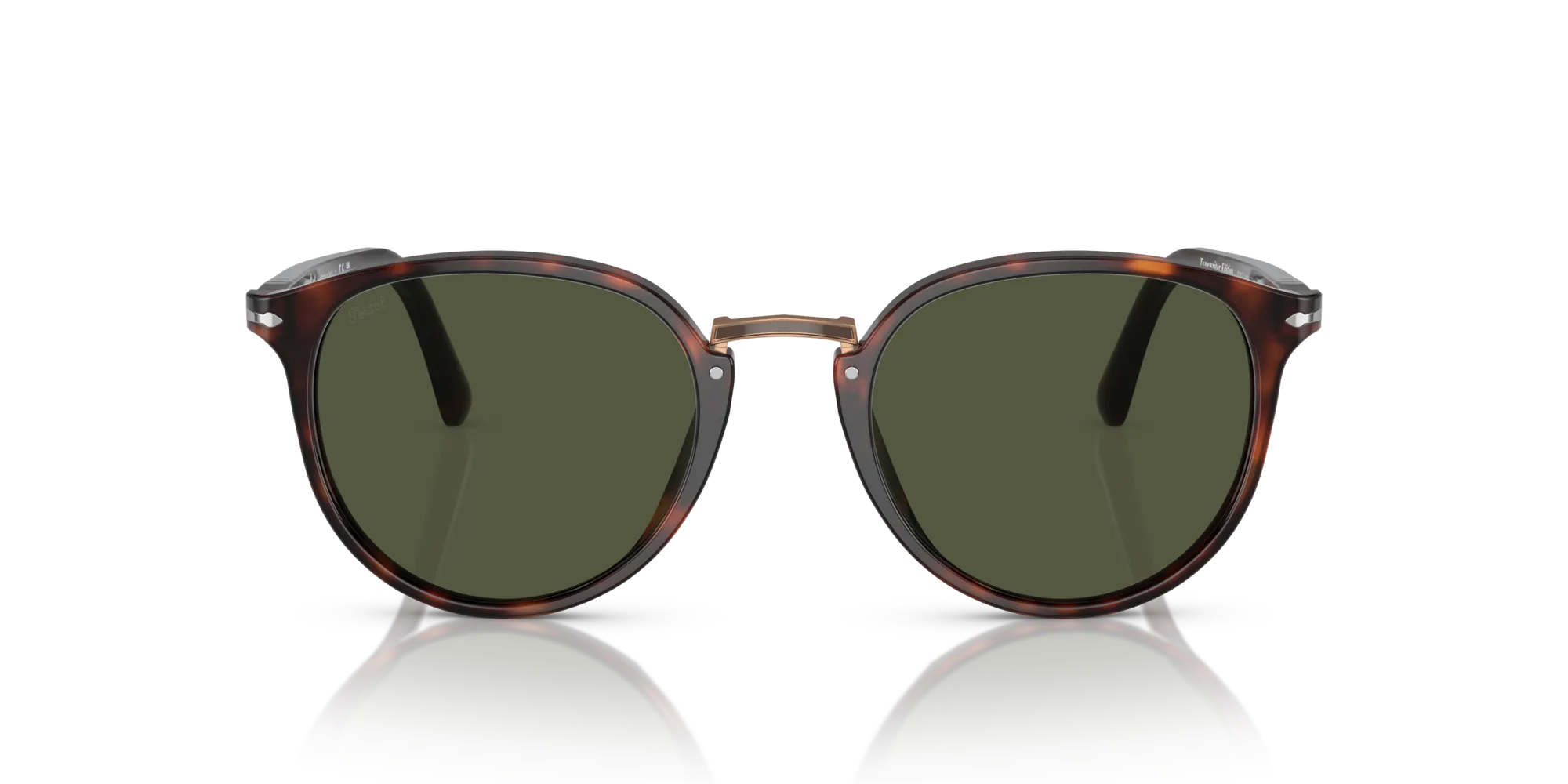 Persol PO3210S 24/31 Occhiali da sole Acetato Tartaruga Verde Rotonda Normale - immagine 3