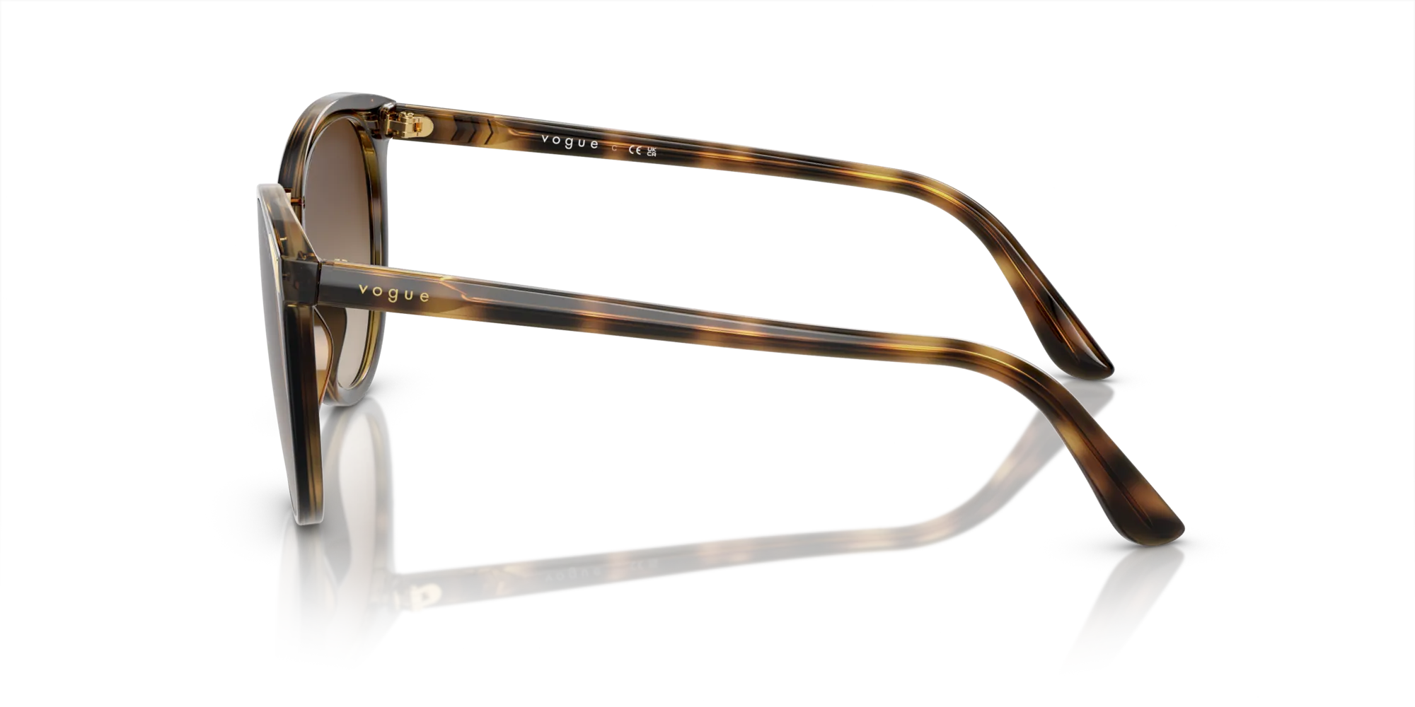 VOGUE EYEWEAR VO5230S W65613 Occhiali da sole Nylon Marrone Marrone Farfalla Normale Sfumato - immagine 4