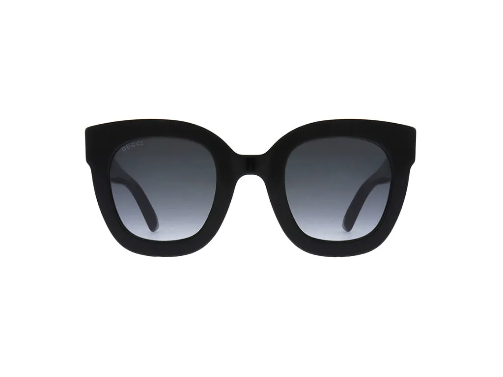 Gucci GG0208S 001 Occhiali da sole Plastica Nero Grigio Squadrata Normale - immagine 2