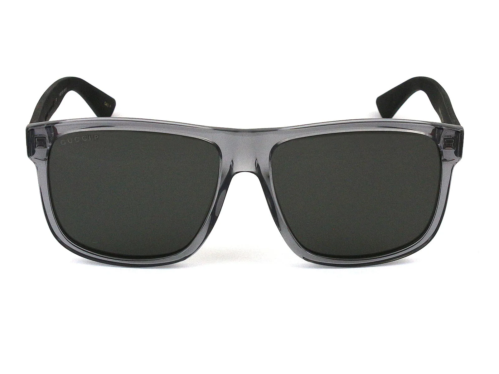 Gucci GG0010S 004 Occhiali da sole Acetato Grigio Grigio Squadrata Polarizzata - immagine 2