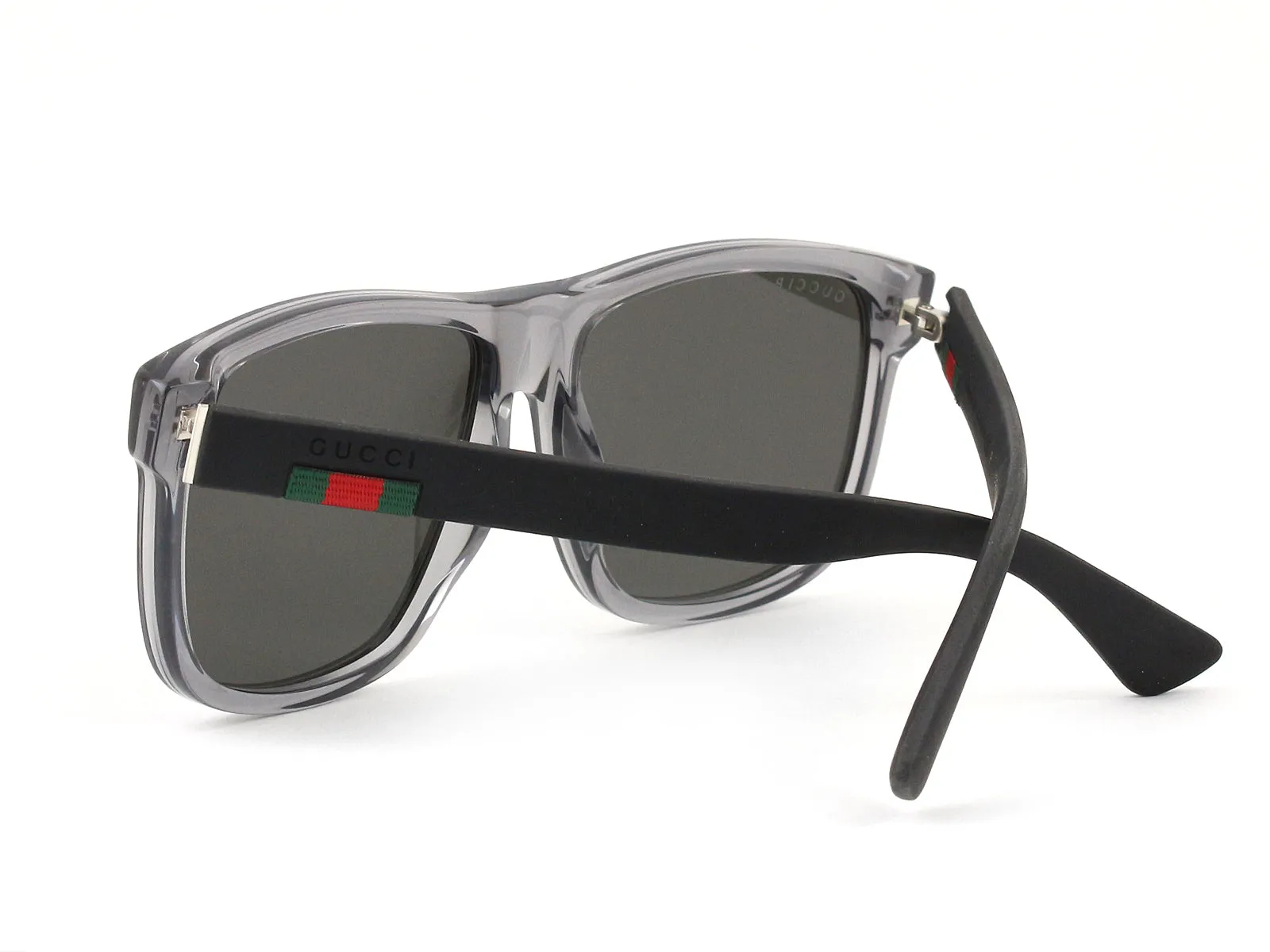 Gucci GG0010S 004 Occhiali da sole Acetato Grigio Grigio Squadrata Polarizzata - immagine 4