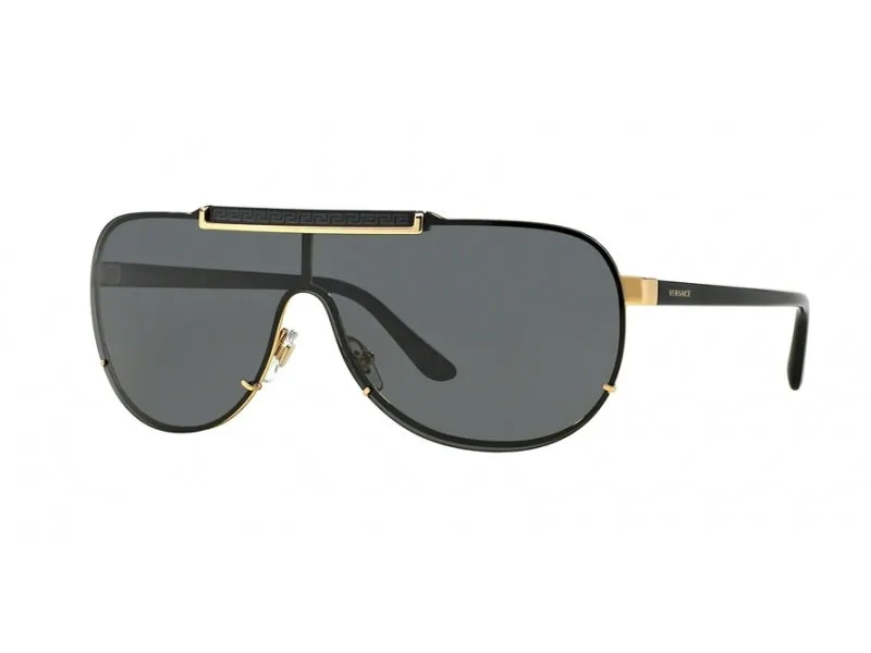 Versace VE2140 100287 Occhiali da sole Metallo Oro Grigio Pilot Normale - immagine 1