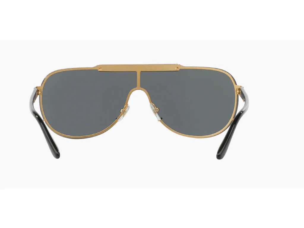 Versace VE2140 100287 Occhiali da sole Metallo Oro Grigio Pilot Normale - immagine 3