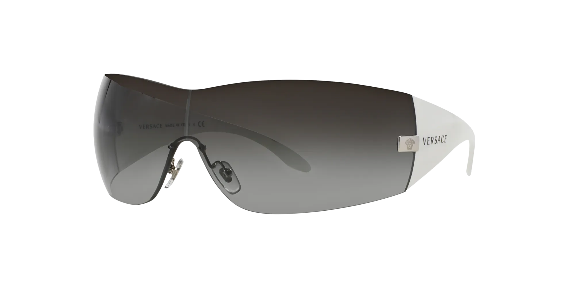 Versace VE2054 10008G Occhiali da sole Iniettato Argento Grigio Squadrata Normale Sfumato - immagine 1