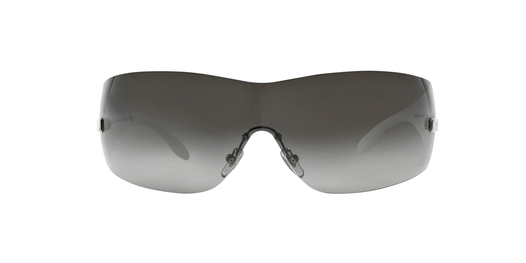 Versace VE2054 10008G Occhiali da sole Iniettato Argento Grigio Squadrata Normale Sfumato - immagine 2