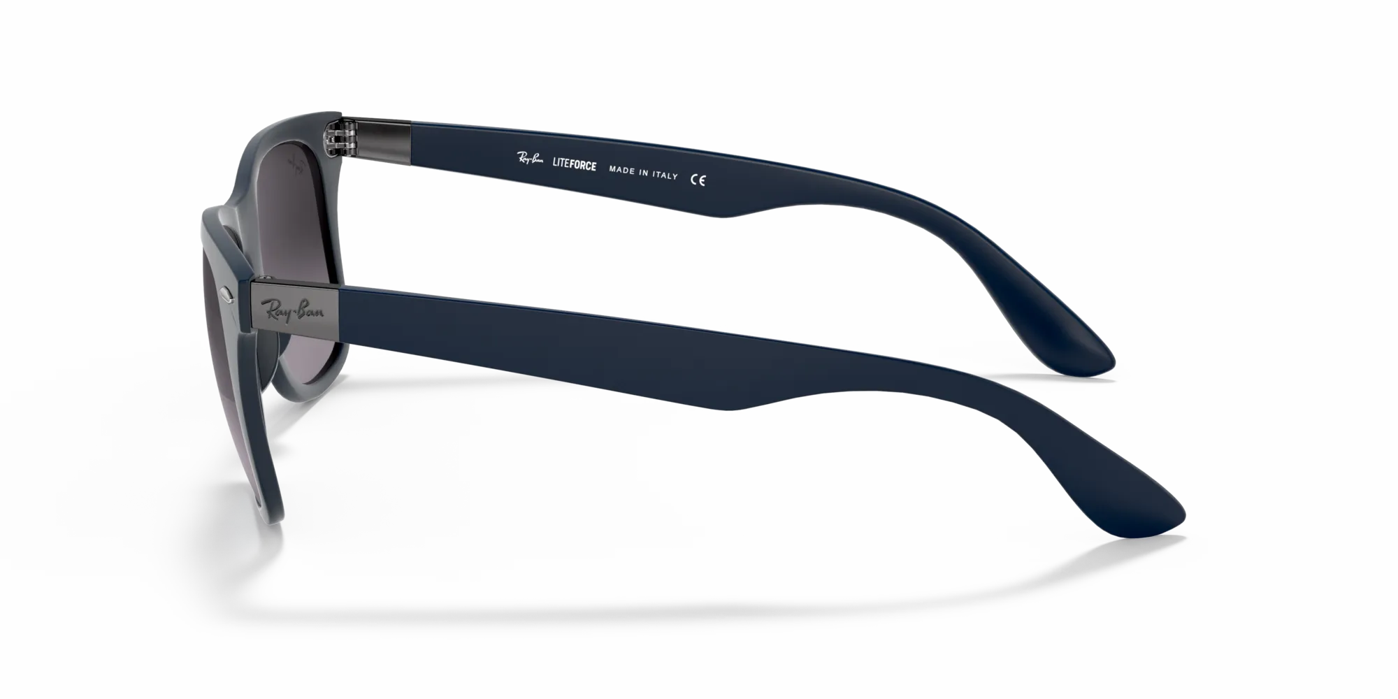 Ray - Ban RB4195 WAYFARER LITEFORCE 63318G Occhiali da sole Iniettato Blu Grigio Squadrata Normale Sfumato - immagine 4