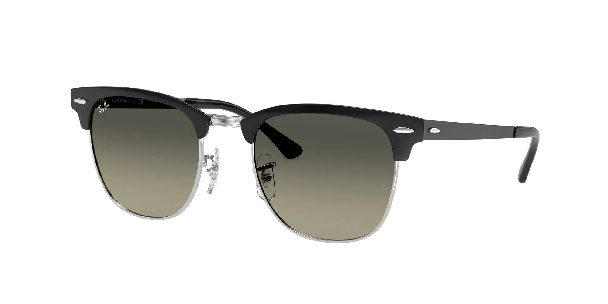 Ray - Ban RB3716 CLUBMASTER METAL 900471 Occhiali da sole Metallo Nero Grigio Squadrata Normale Sfumato - immagine 1