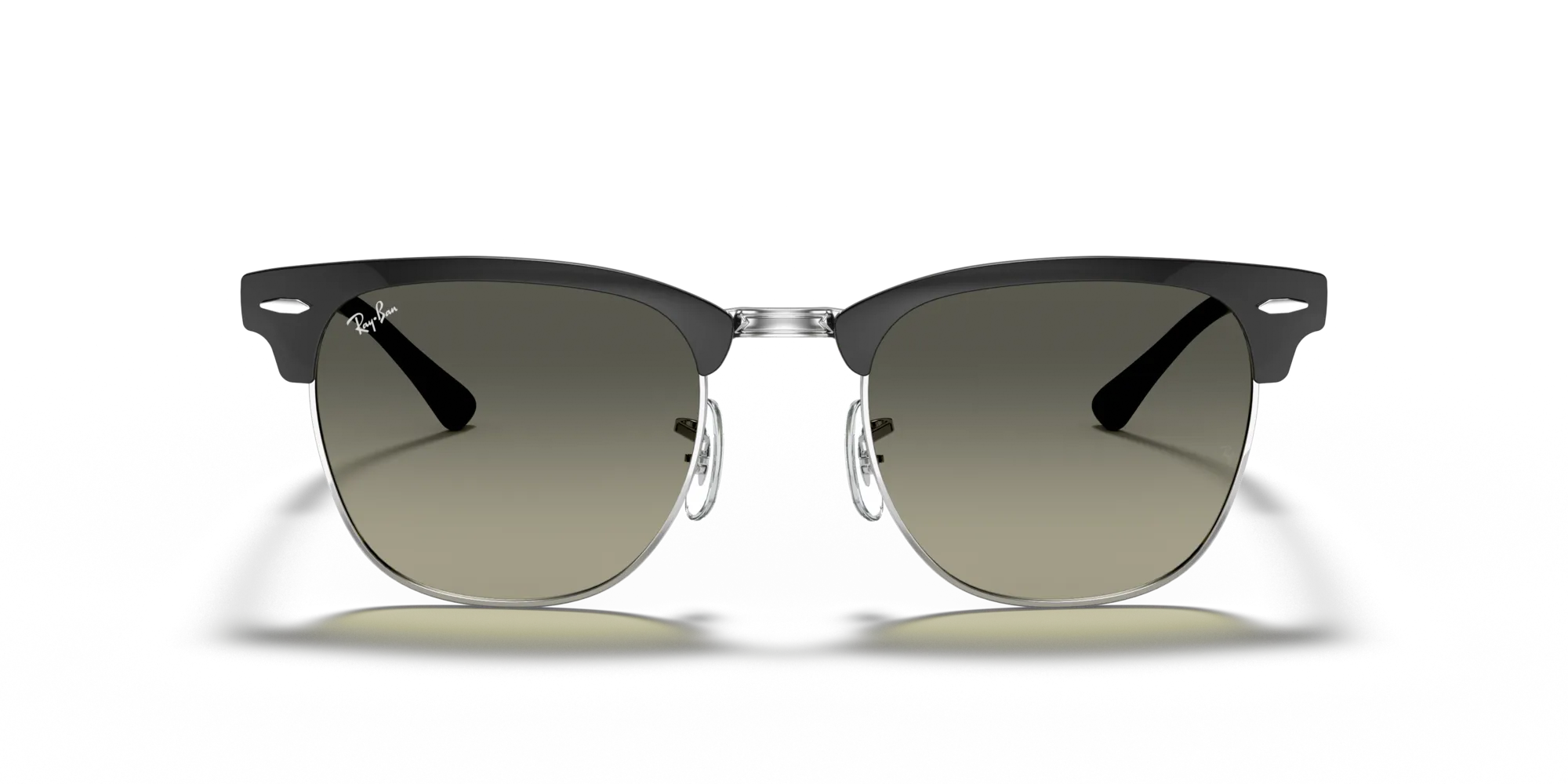 Ray - Ban RB3716 CLUBMASTER METAL 900471 Occhiali da sole Metallo Nero Grigio Squadrata Normale Sfumato - immagine 3