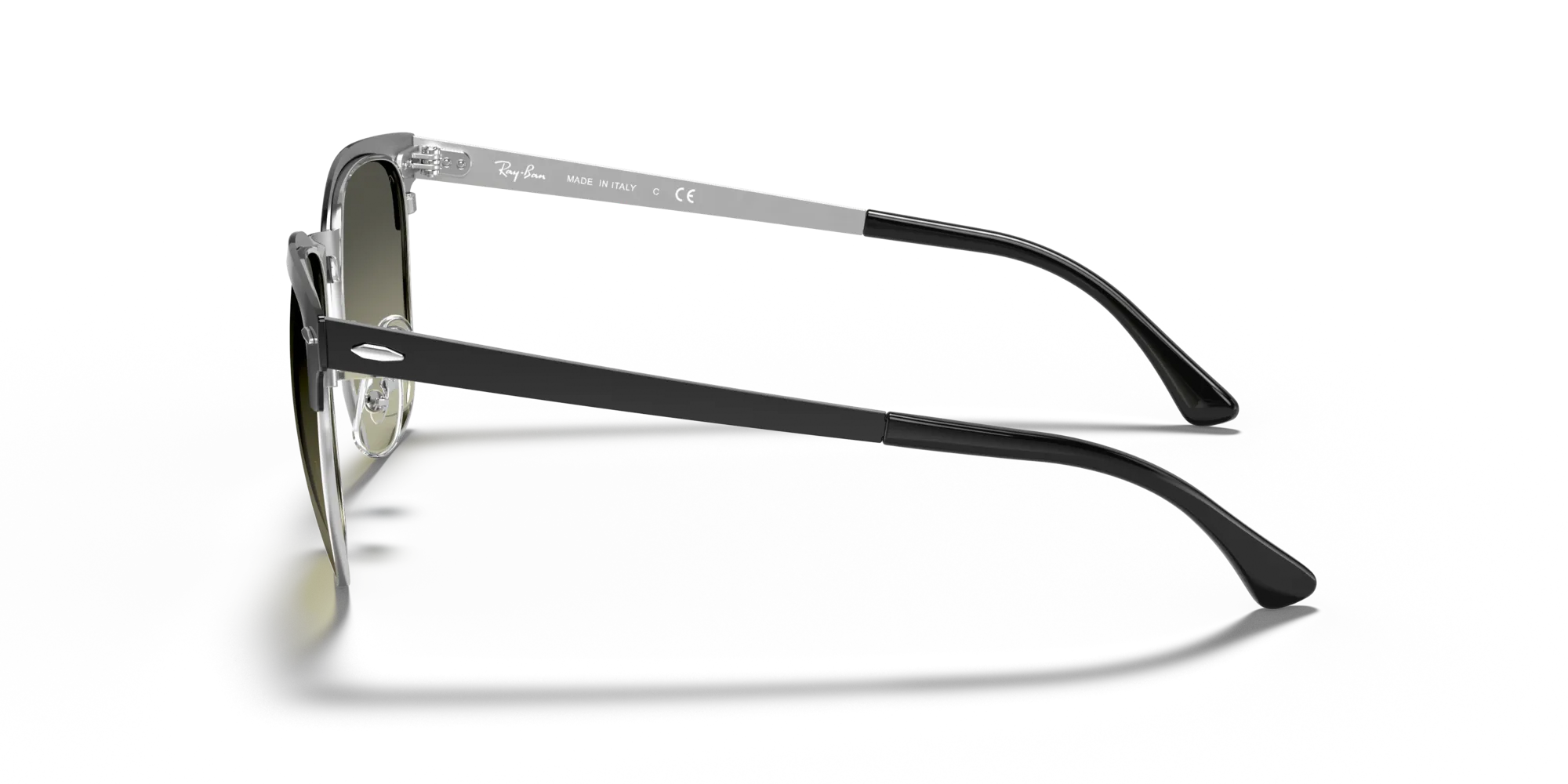 Ray - Ban RB3716 CLUBMASTER METAL 900471 Occhiali da sole Metallo Nero Grigio Squadrata Normale Sfumato - immagine 4