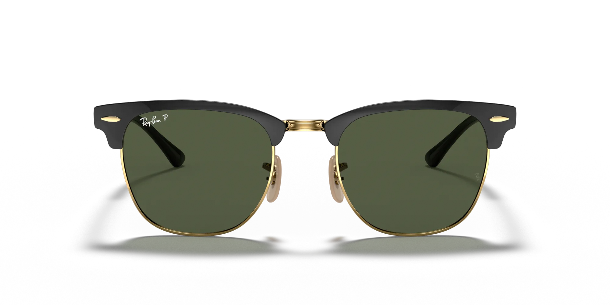 Ray - Ban RB3716 CLUBMASTER METAL 187/58 Occhiali da sole Metallo Nero G15 Squadrata Polarizzata - immagine 3