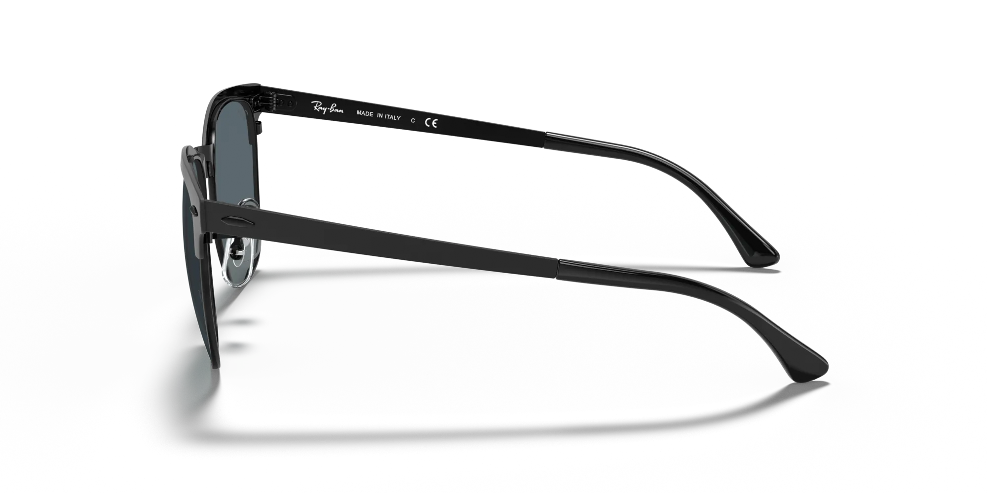 Ray - Ban RB3716 CLUBMASTER METAL 186/R5 Occhiali da sole Metallo Nero Blu Squadrata Normale - immagine 3