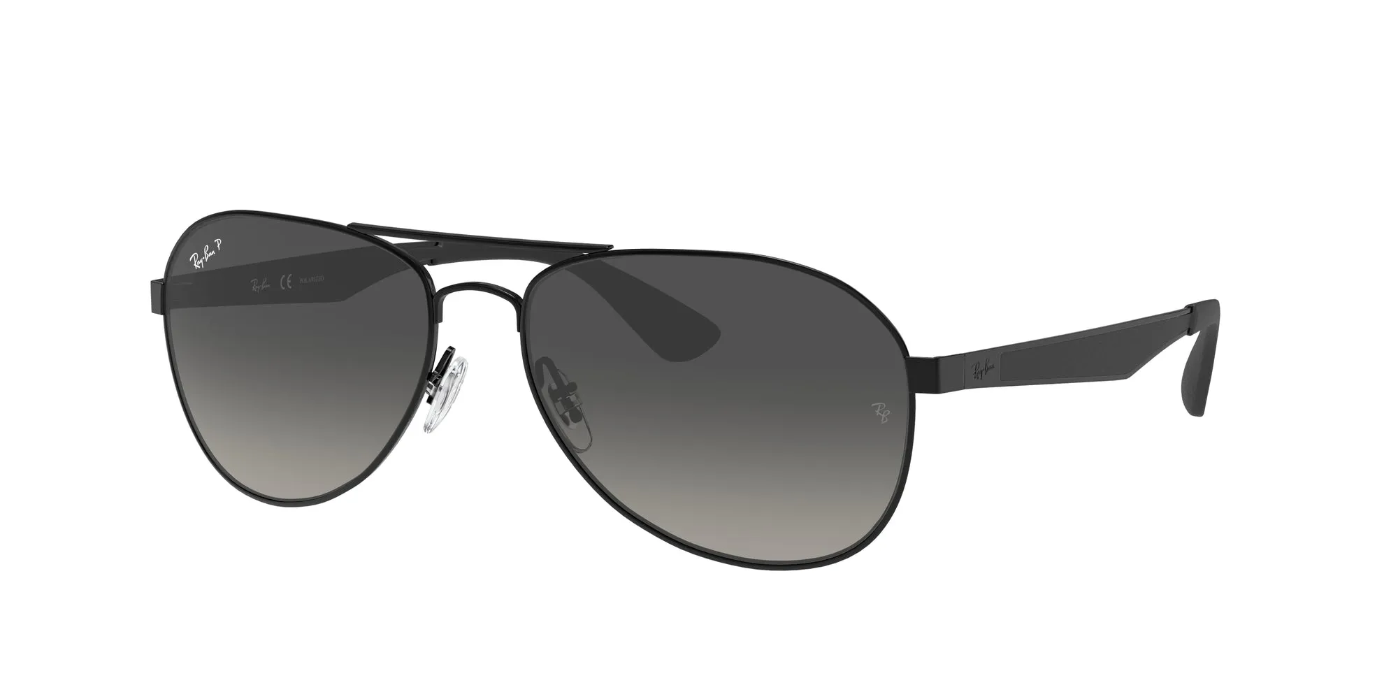 Ray - Ban RB3549 002/T3 Occhiali da sole Metallo Nero Grigio Pilot Polarizzata - immagine 1