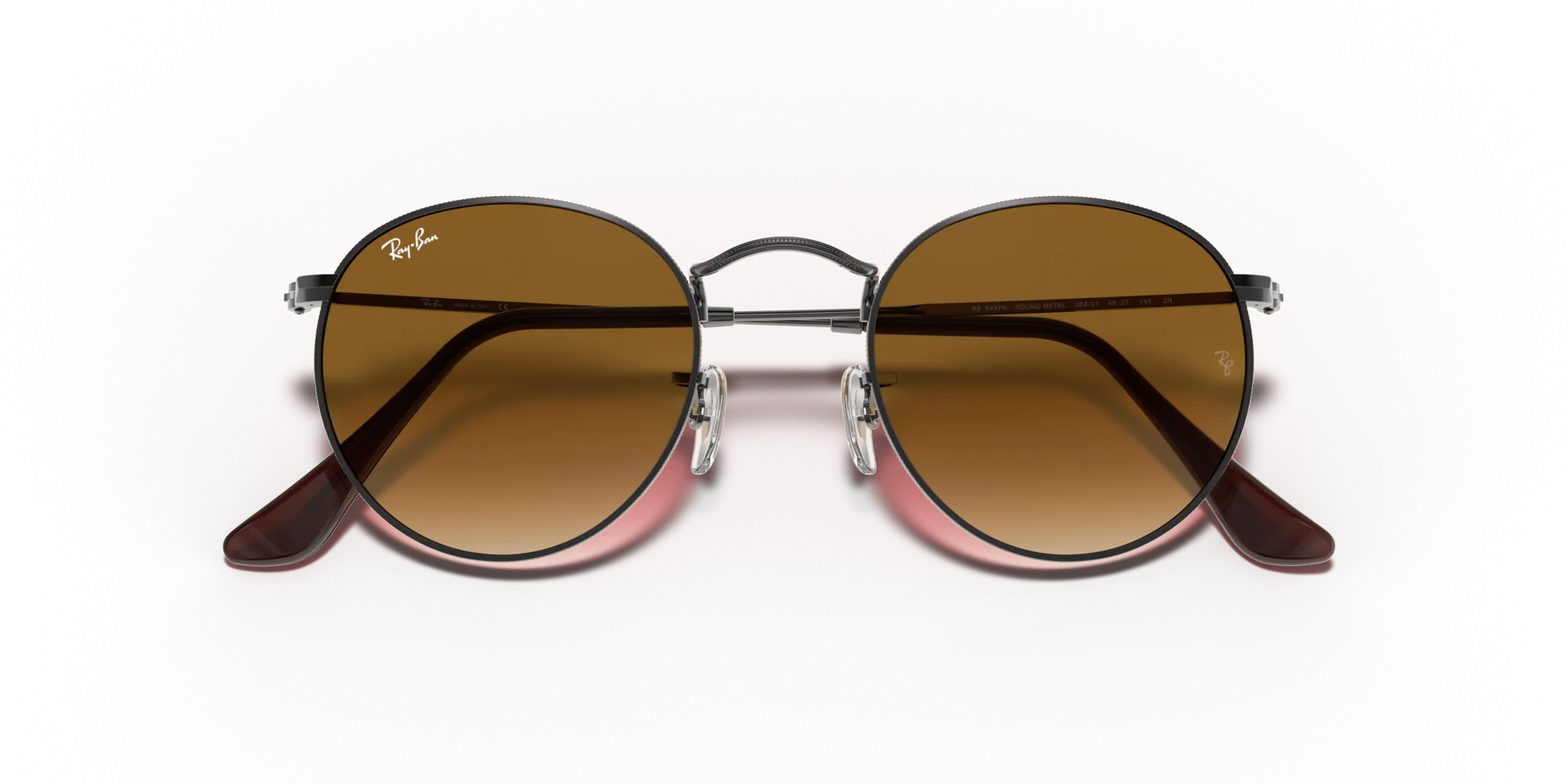 Ray - Ban RB3447N ROUND METAL 004/51 Occhiali da sole Metallo Grigio Rotonda Normale Sfumato - immagine 2