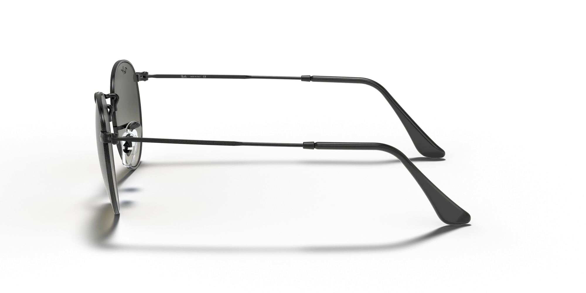 Ray - Ban RB3447N ROUND METAL 002/71 Occhiali da sole Metallo Nero Grigio Rotonda Normale Sfumato - immagine 4