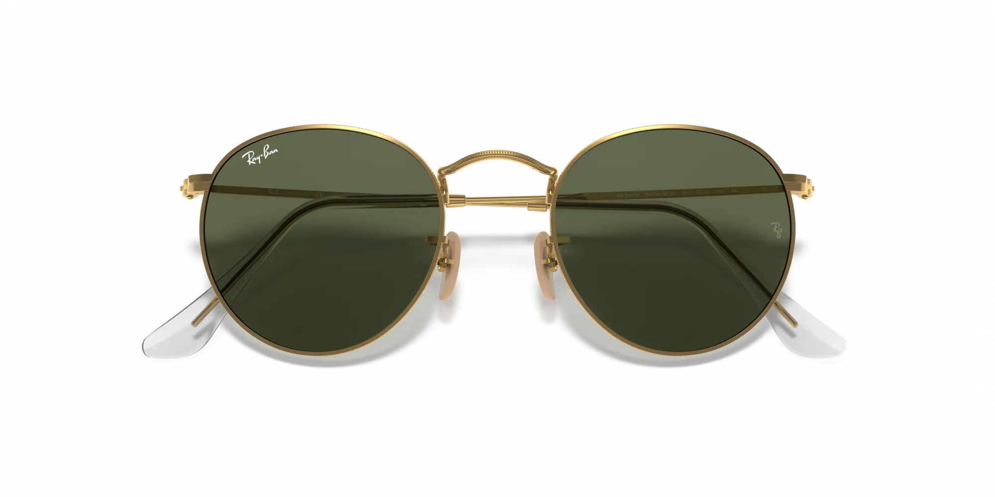 Ray - Ban RB3447N ROUND METAL 001 Occhiali da sole Metallo Oro G15 Rotonda Normale - immagine 2