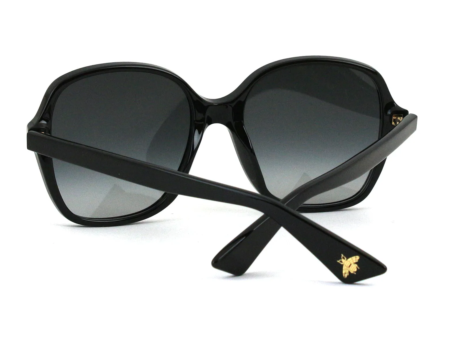 Gucci GG0092S 001 Occhiali da sole Plastica Nero Grigio Squadrata - immagine 4