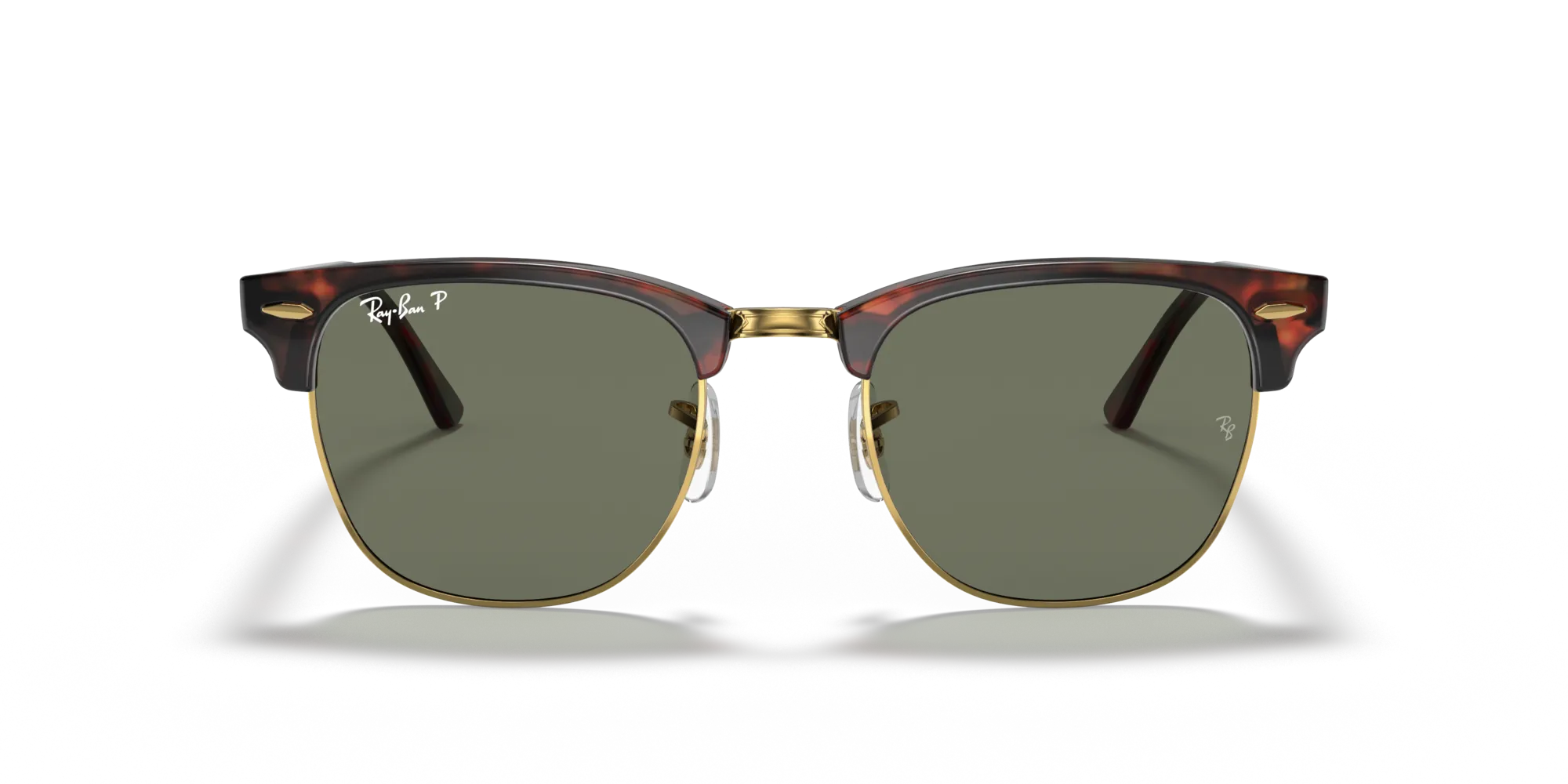 Ray - Ban RB3016 CLUBMASTER 990/58 Occhiali da sole Acetato Tartaruga G15 Squadrata Polarizzata - immagine 3