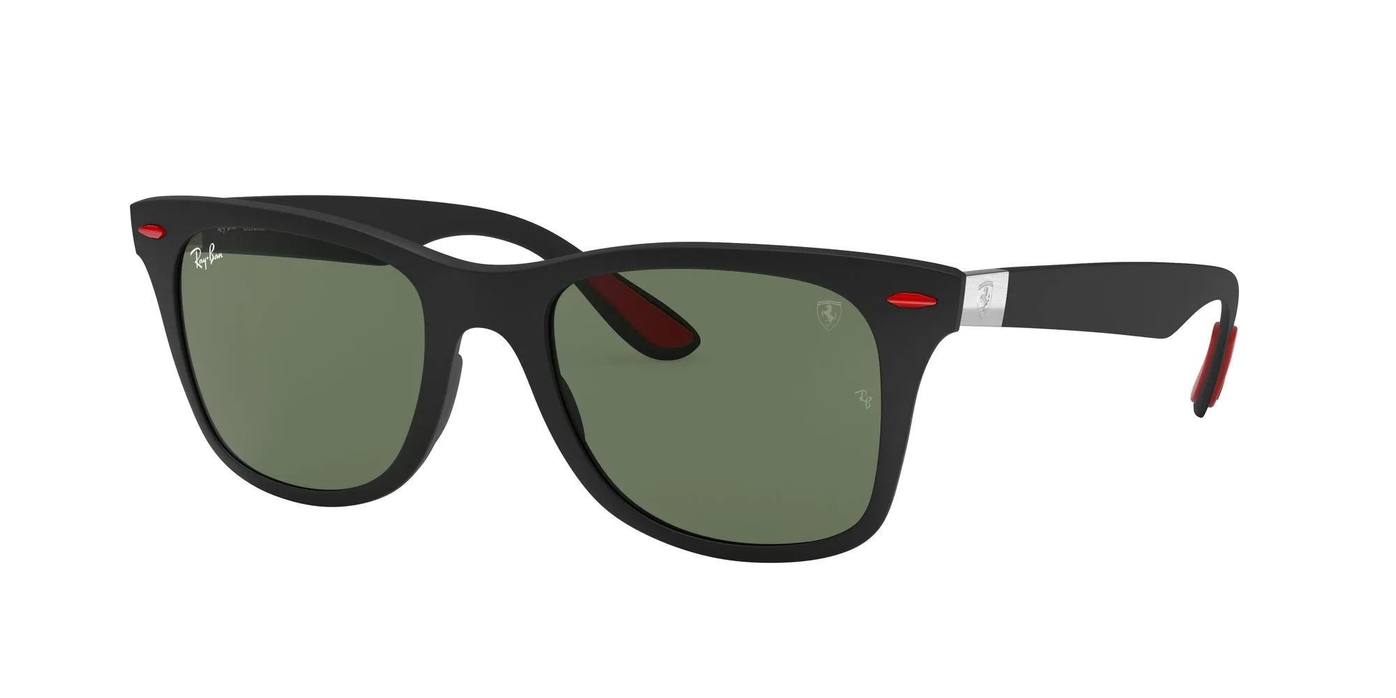Ray - Ban RB4195M SCUDERIA FERRARI COLLECTION F60271 Occhiali da sole Peek Nero Verde Squadrata Normale - immagine 1