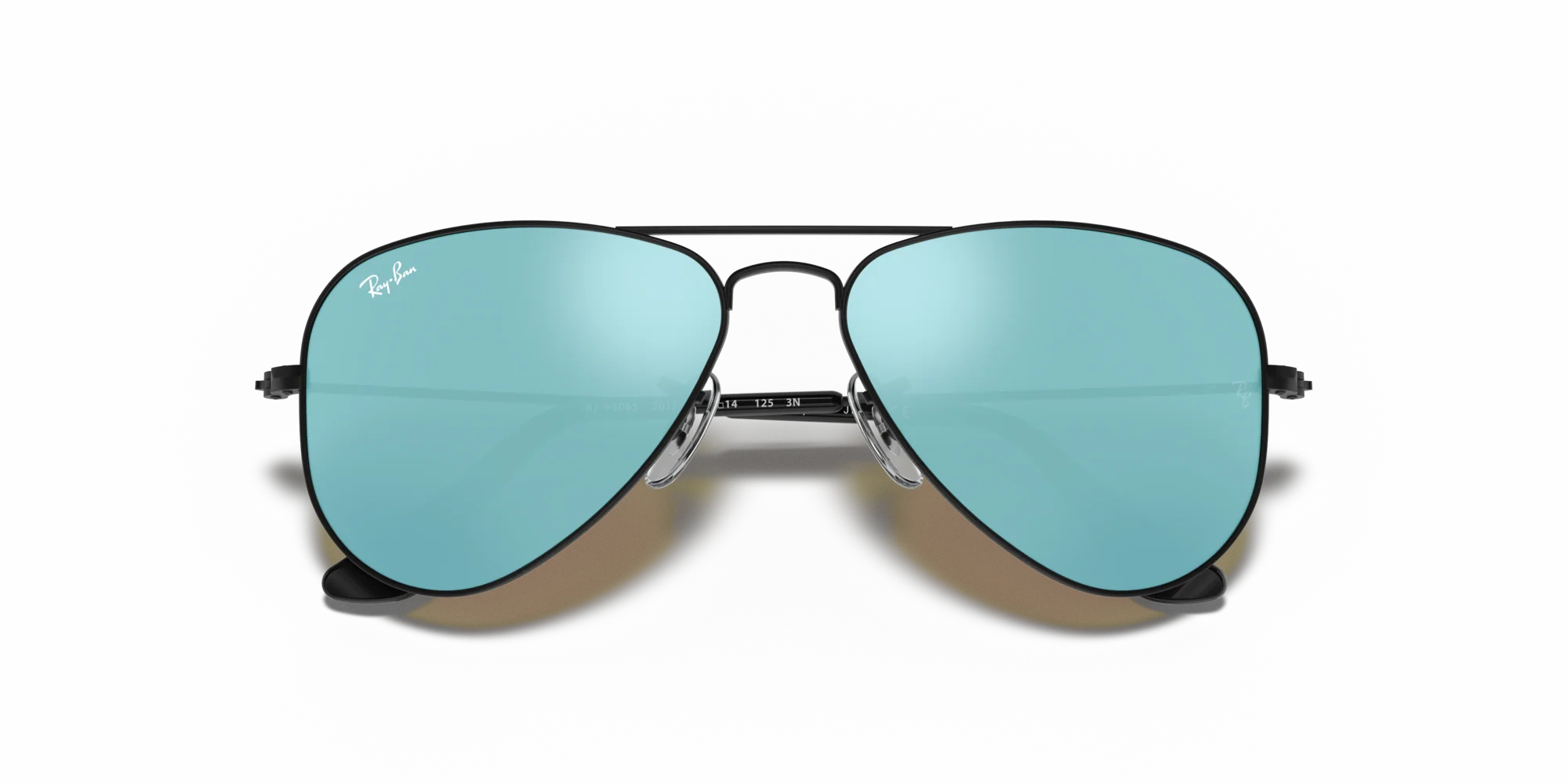 Ray - Ban RJ9506S JUNIOR AVIATOR 201/55 Occhiali da sole bambino Metallo Nero Blu Pilot Normale Flash - immagine 2