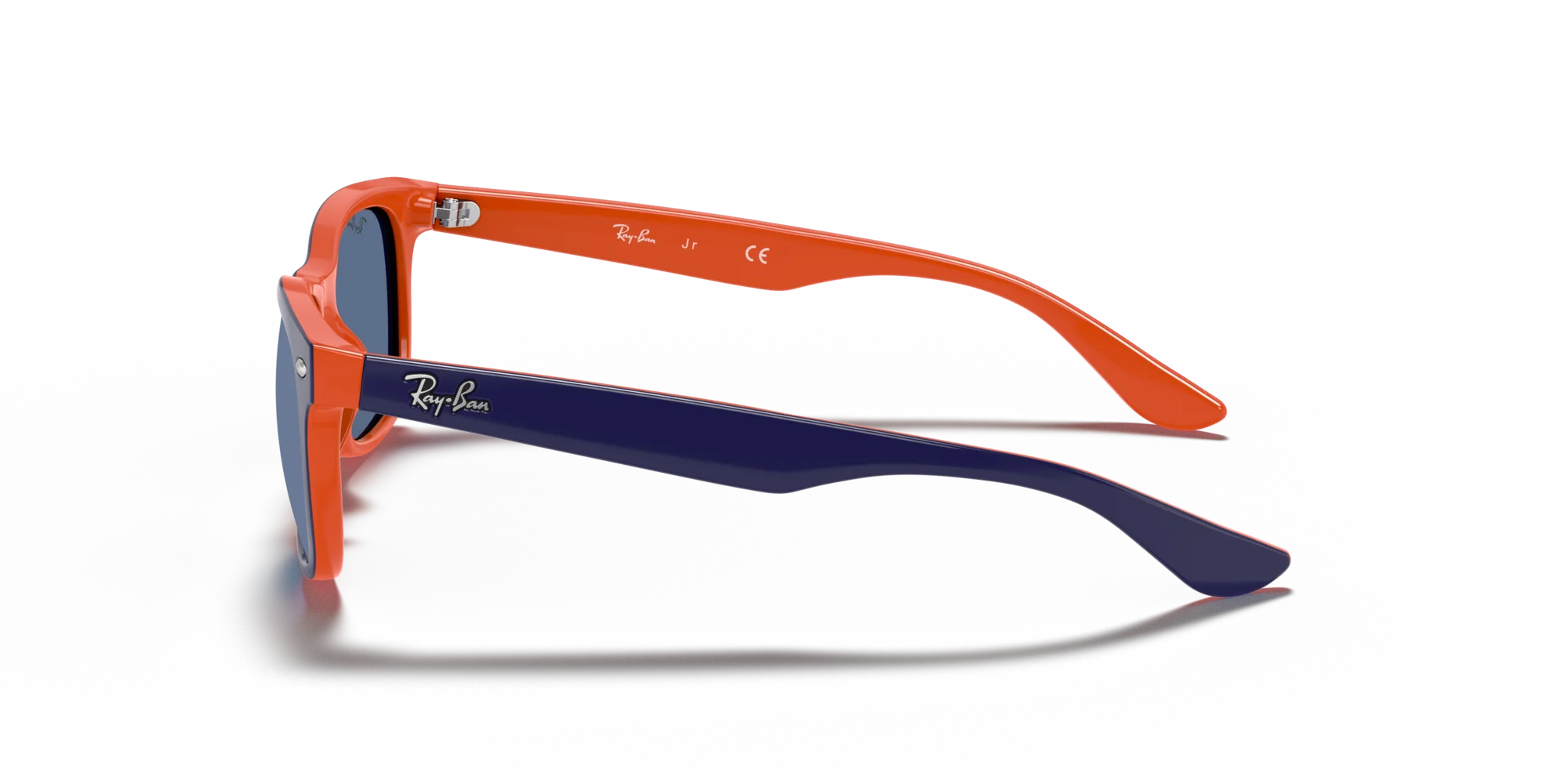 Ray - Ban RJ9052S JUNIOR NEW WAYFARER 178/80 Occhiali da sole bambino Iniettato Blu Blu Squadrata Normale - immagine 4