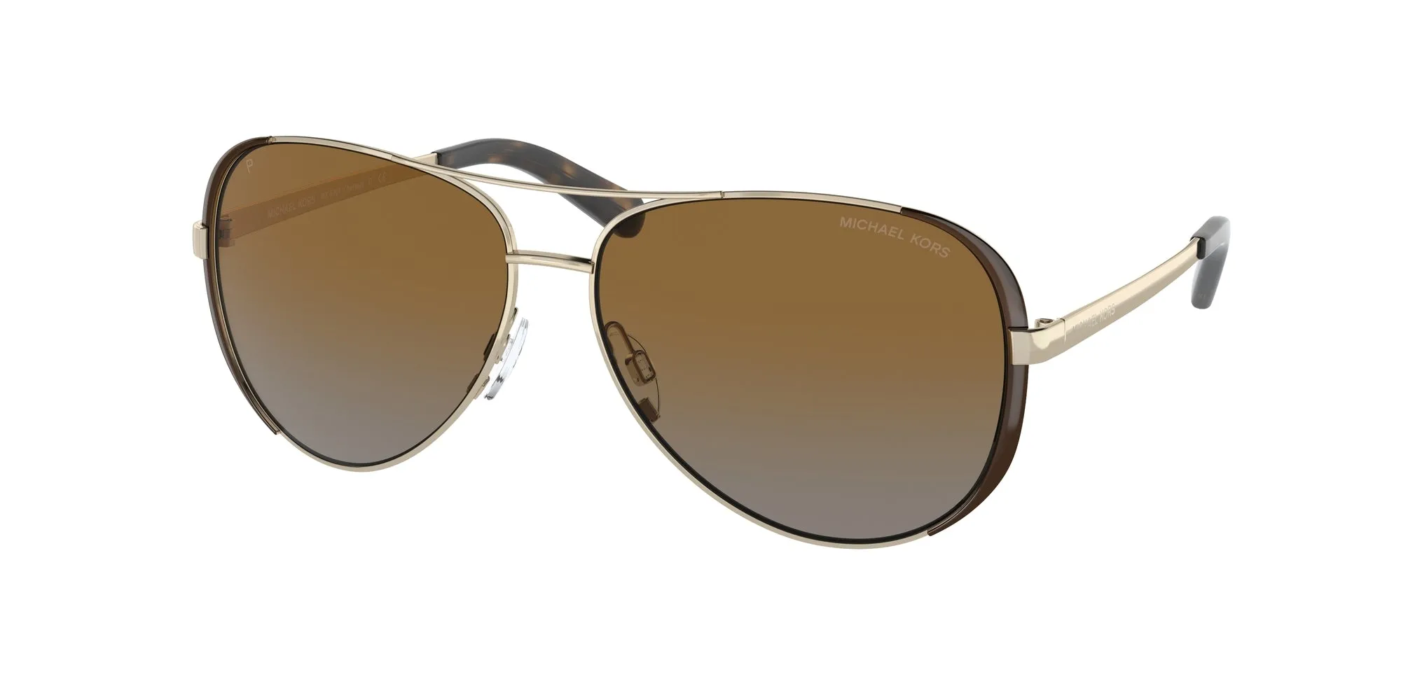 Michael Kors MK5004 CHELSEA 1014T5 Occhiali da sole Metallo Oro Marrone Squadrata Polarizzata - immagine 1