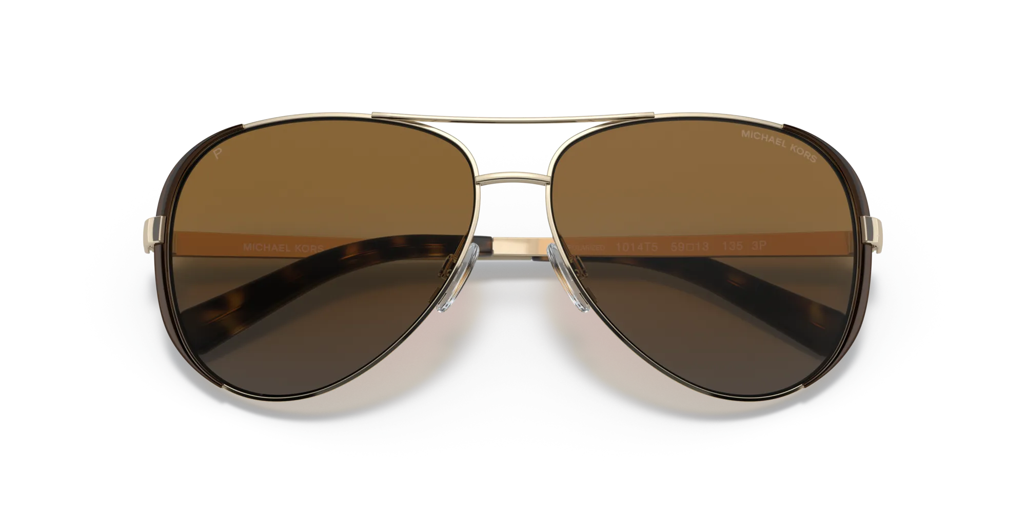 Michael Kors MK5004 CHELSEA 1014T5 Occhiali da sole Metallo Oro Marrone Squadrata Polarizzata - immagine 2