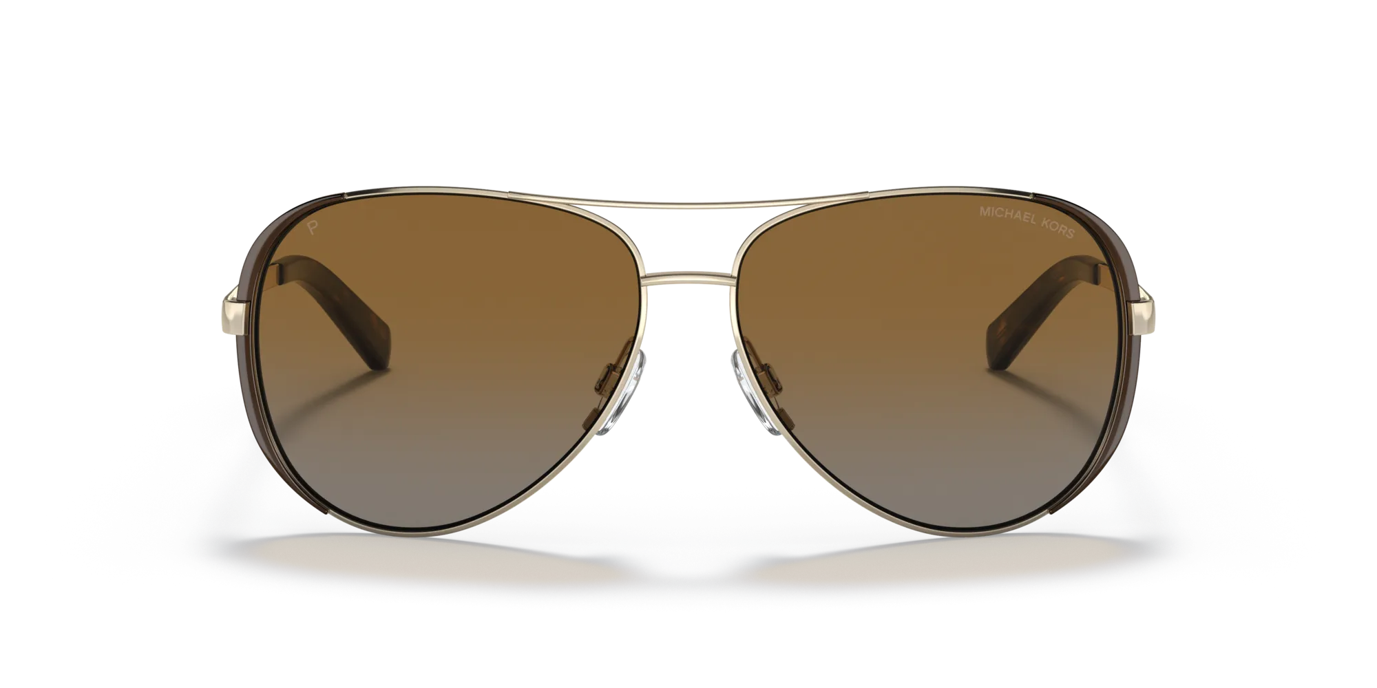 Michael Kors MK5004 CHELSEA 1014T5 Occhiali da sole Metallo Oro Marrone Squadrata Polarizzata - immagine 3