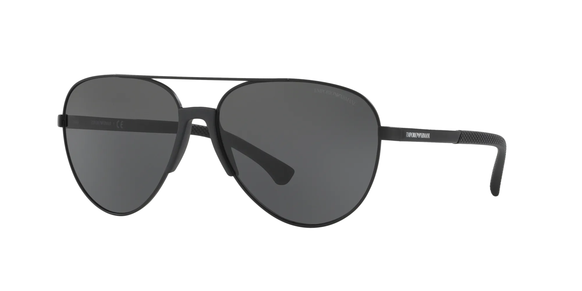 Emporio Armani EA2059 320387 Occhiali da sole Metallo Nero Grigio Pilot Normale - immagine 1