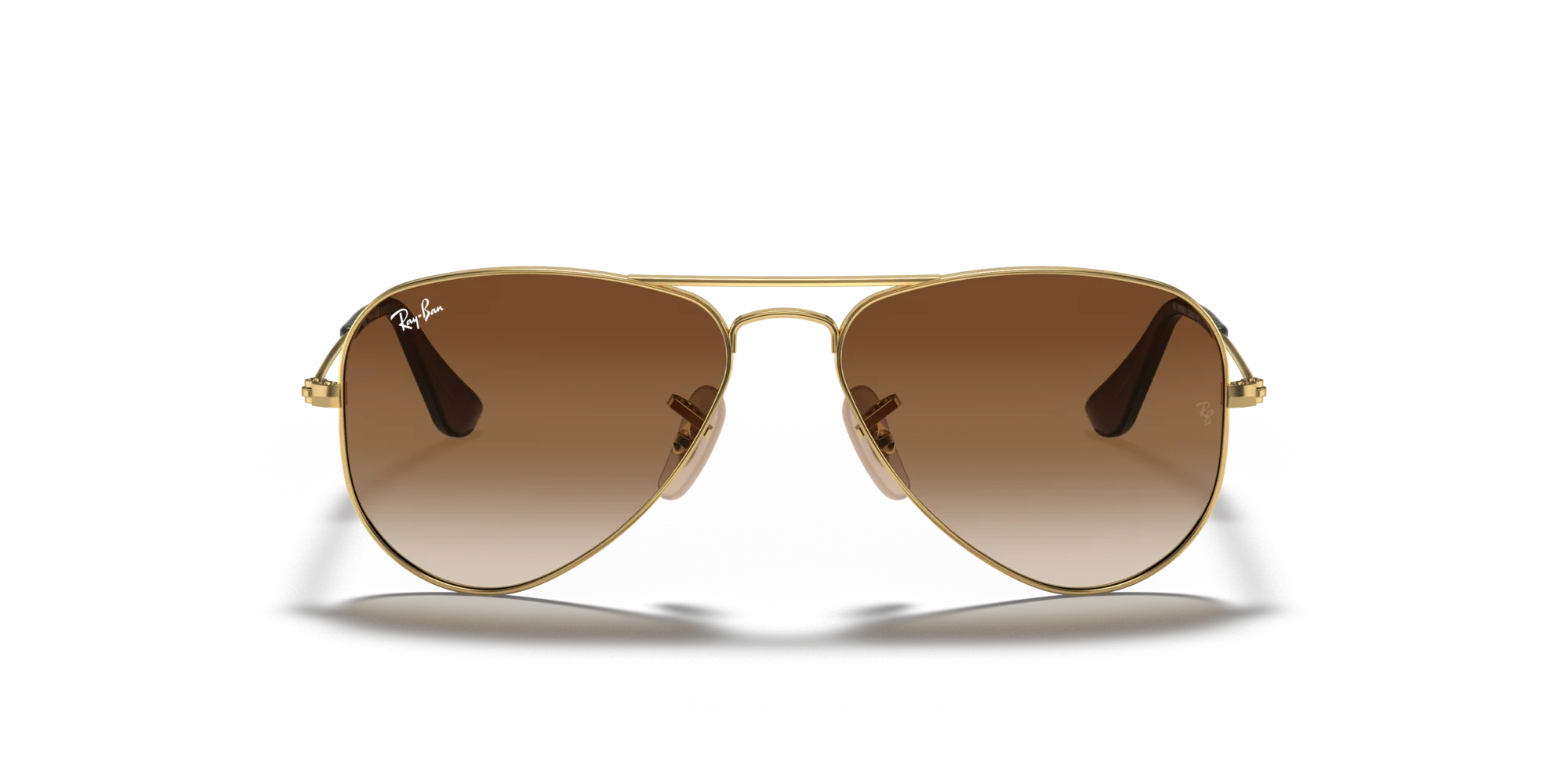 Ray - Ban RJ9506S JUNIOR AVIATOR 223/13 Occhiali da sole bambino Metallo Oro Marrone Pilot Normale Sfumato - immagine 3