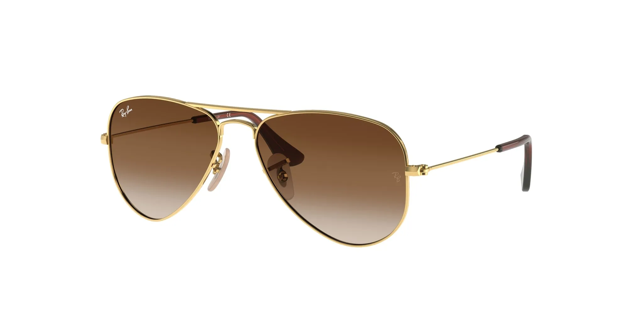 Ray - Ban RJ9506S JUNIOR AVIATOR 223/13 Occhiali da sole bambino Metallo Oro Marrone Pilot Normale Sfumato - immagine 1