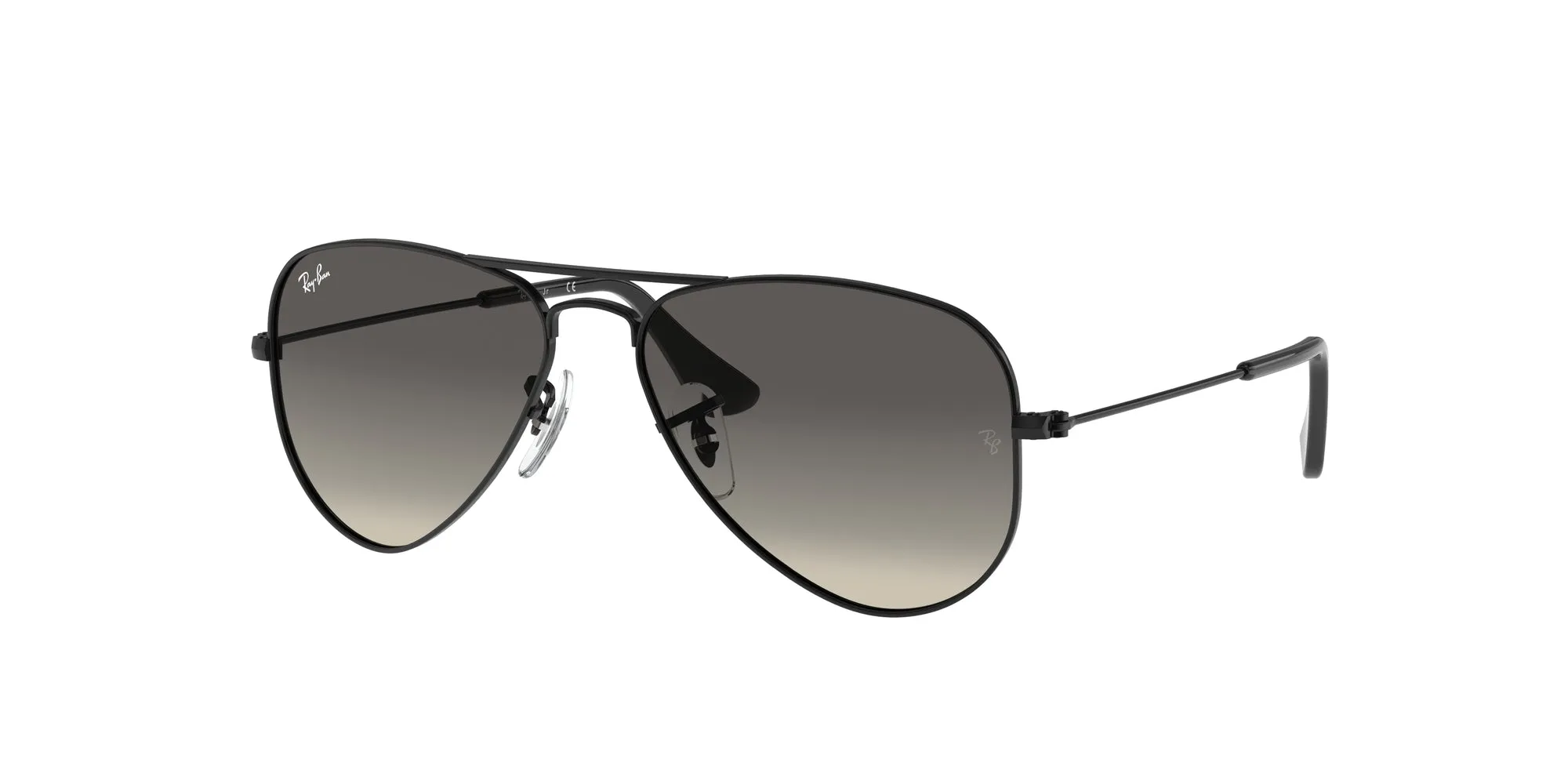 Ray - Ban RJ9506S JUNIOR AVIATOR 220/11 Occhiali da sole bambino Metallo Nero Grigio Pilot Normale Sfumato - immagine 1