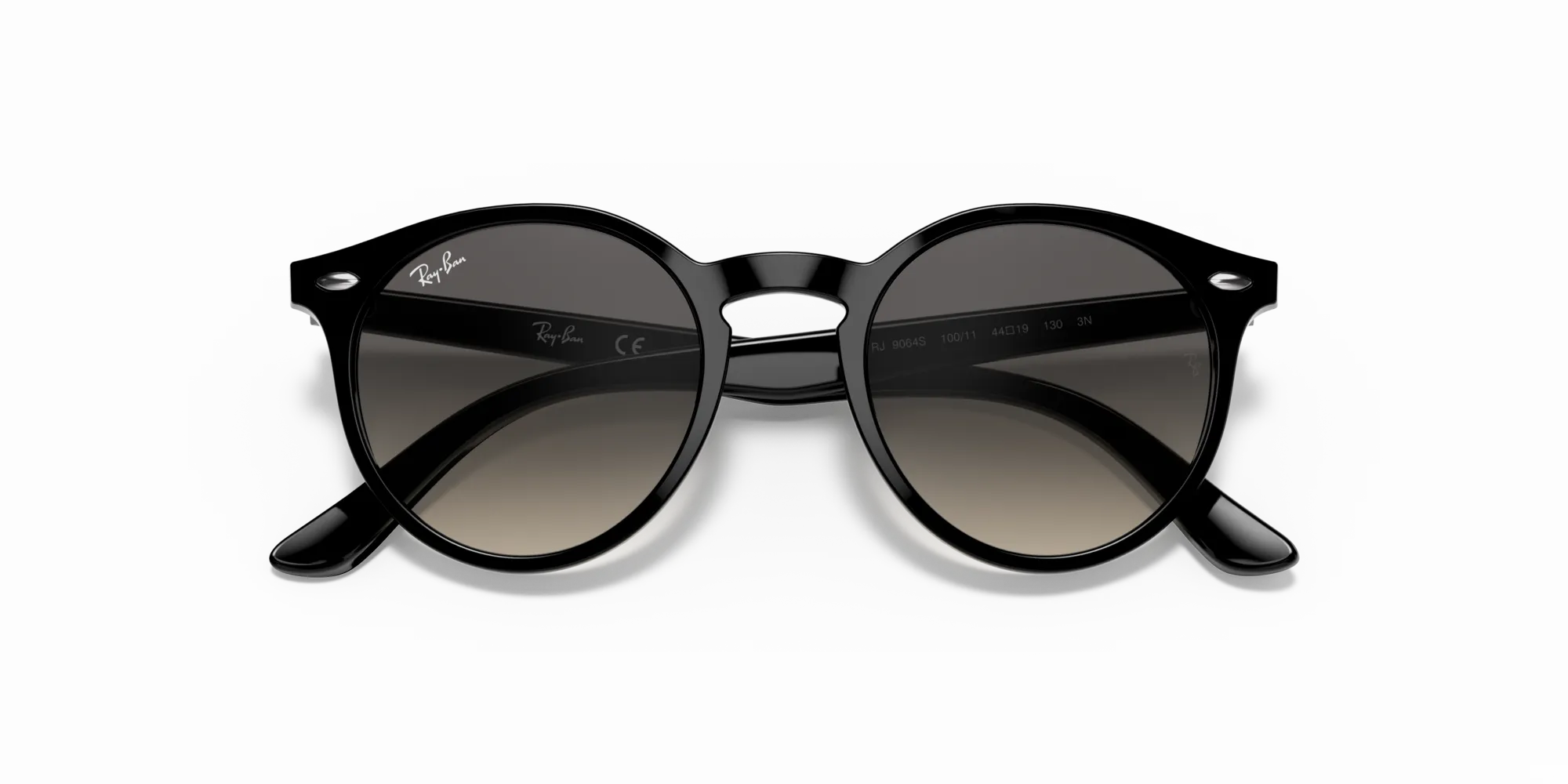 Ray - Ban RJ9064S 100/11 Occhiali da sole bambino Iniettato Nero Grigio Pantos Normale - immagine 2