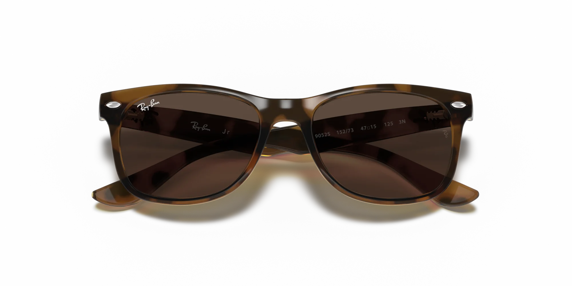 Ray - Ban RJ9052S JUNIOR NEW WAYFARER 152/73 Occhiali da sole bambino Iniettato Tartaruga Marrone Squadrata Normale - immagine 2