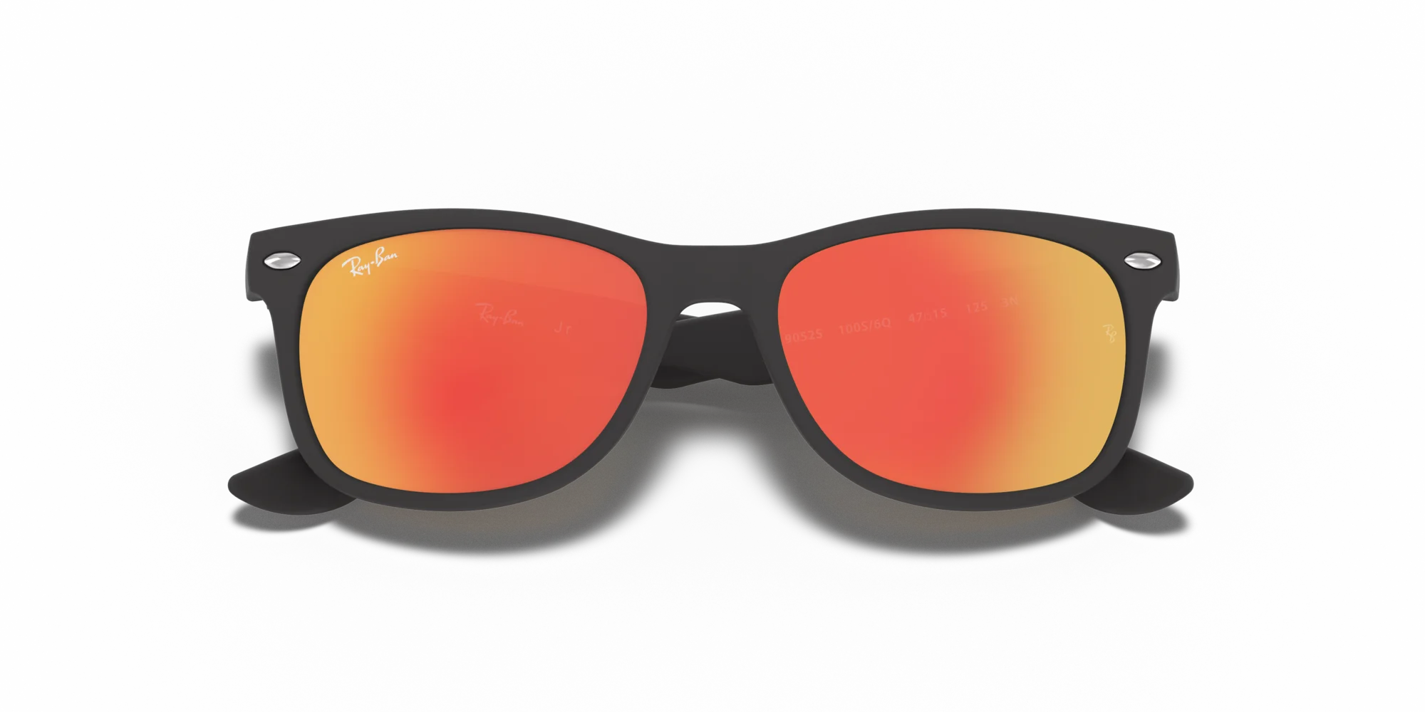Ray - Ban RJ9052S JUNIOR NEW WAYFARER 100S6Q Occhiali da sole Iniettato Nero [""] Squadrata Normale - immagine 2