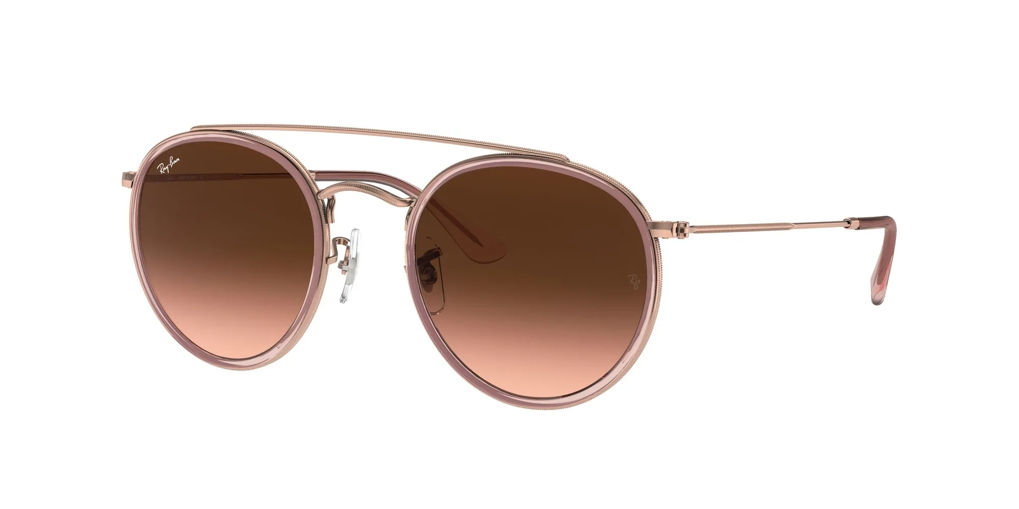 Ray - Ban RB3647N 9069A5 Occhiali da sole Metallo Bronzo Marrone Rotonda Normale Sfumato - immagine 1