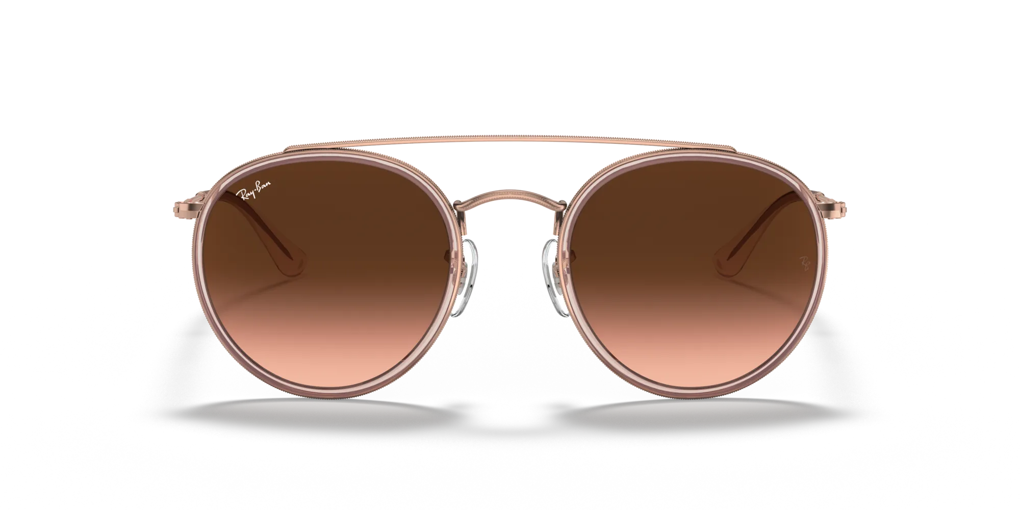 Ray - Ban RB3647N 9069A5 Occhiali da sole Metallo Bronzo Marrone Rotonda Normale Sfumato - immagine 3