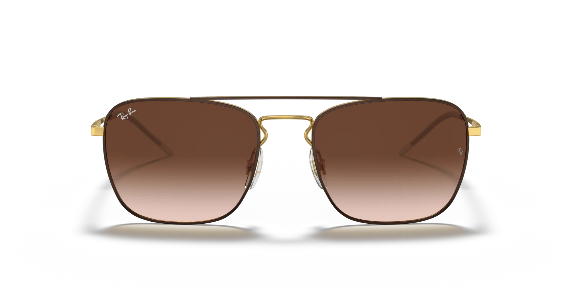 Ray - Ban RB3588 905513 Occhiali da sole Metallo Marrone Marrone Squadrata Normale Sfumato - immagine 3