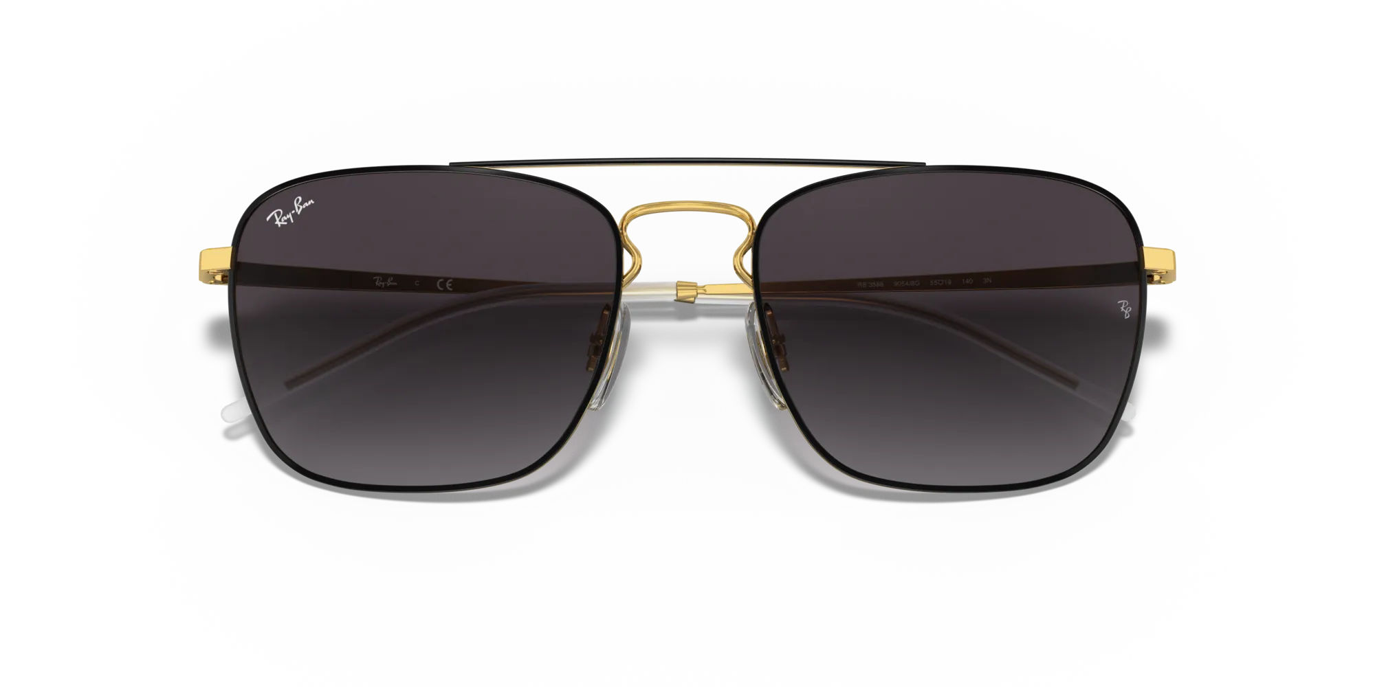 Ray - Ban RB3588 90548G Occhiali da sole Metallo Nero Grigio Squadrata Normale - immagine 2