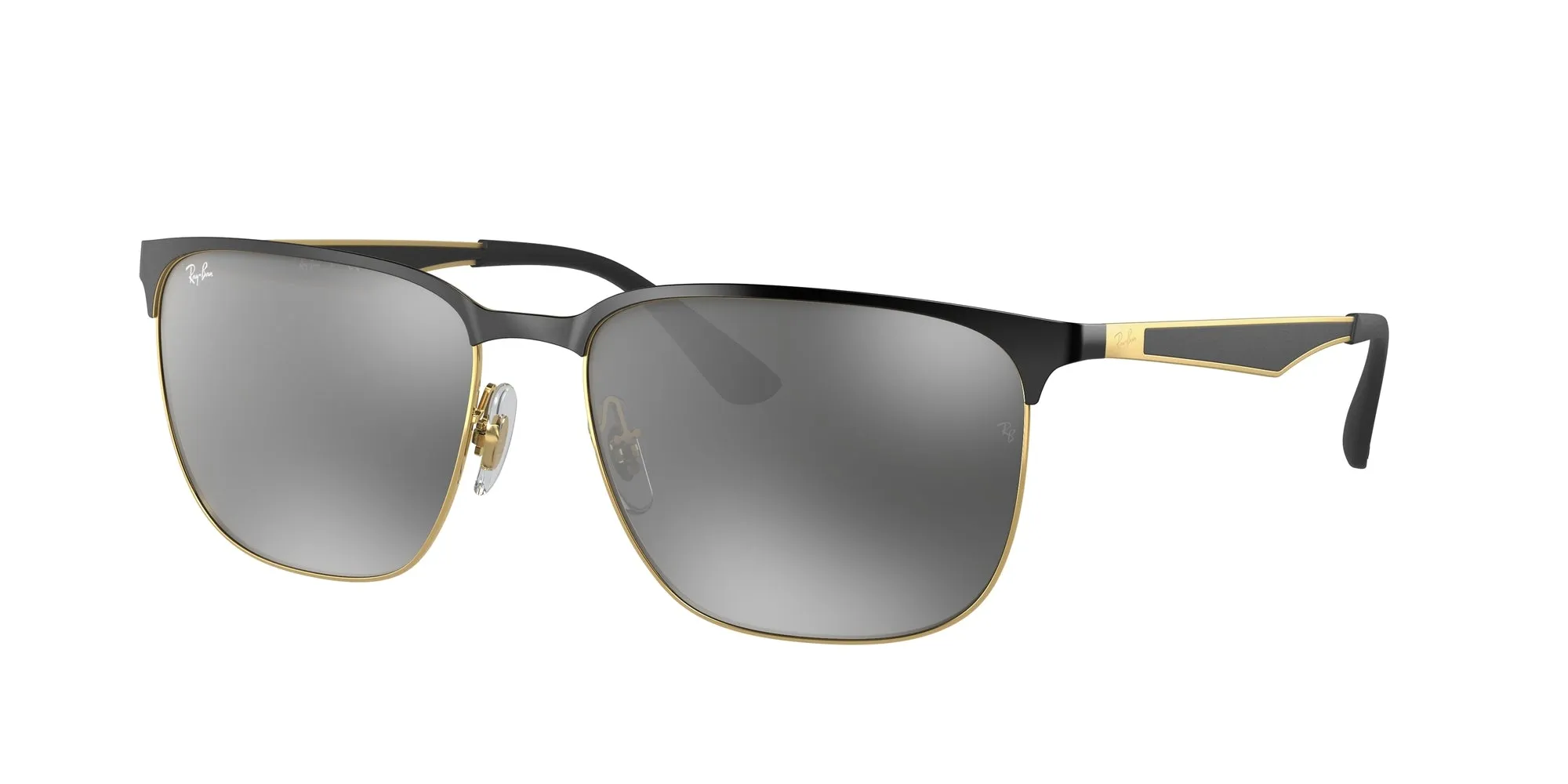 Ray - Ban RB3569 187/88 Occhiali da sole Metallo Nero Grigio Squadrata Normale Sfumato - immagine 1