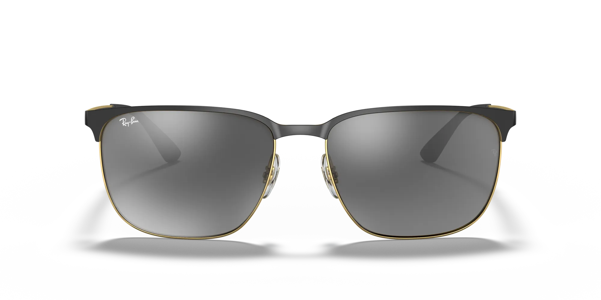 Ray - Ban RB3569 187/88 Occhiali da sole Metallo Nero Grigio Squadrata Normale Sfumato - immagine 3
